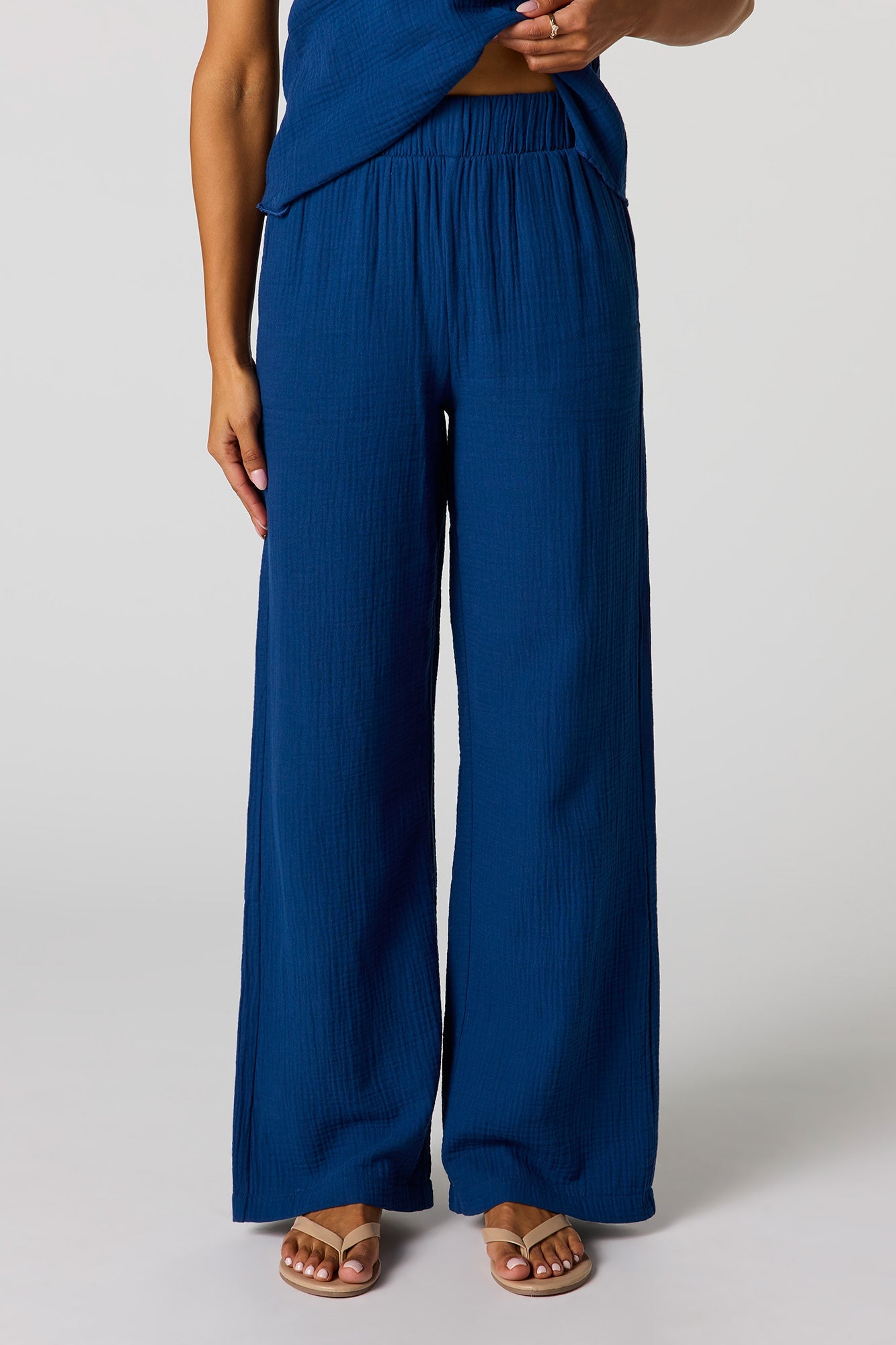 Gauze Wide Leg Pant