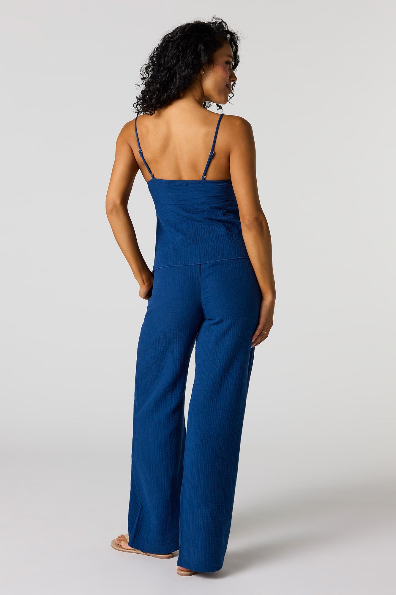 Gauze Wide Leg Pant