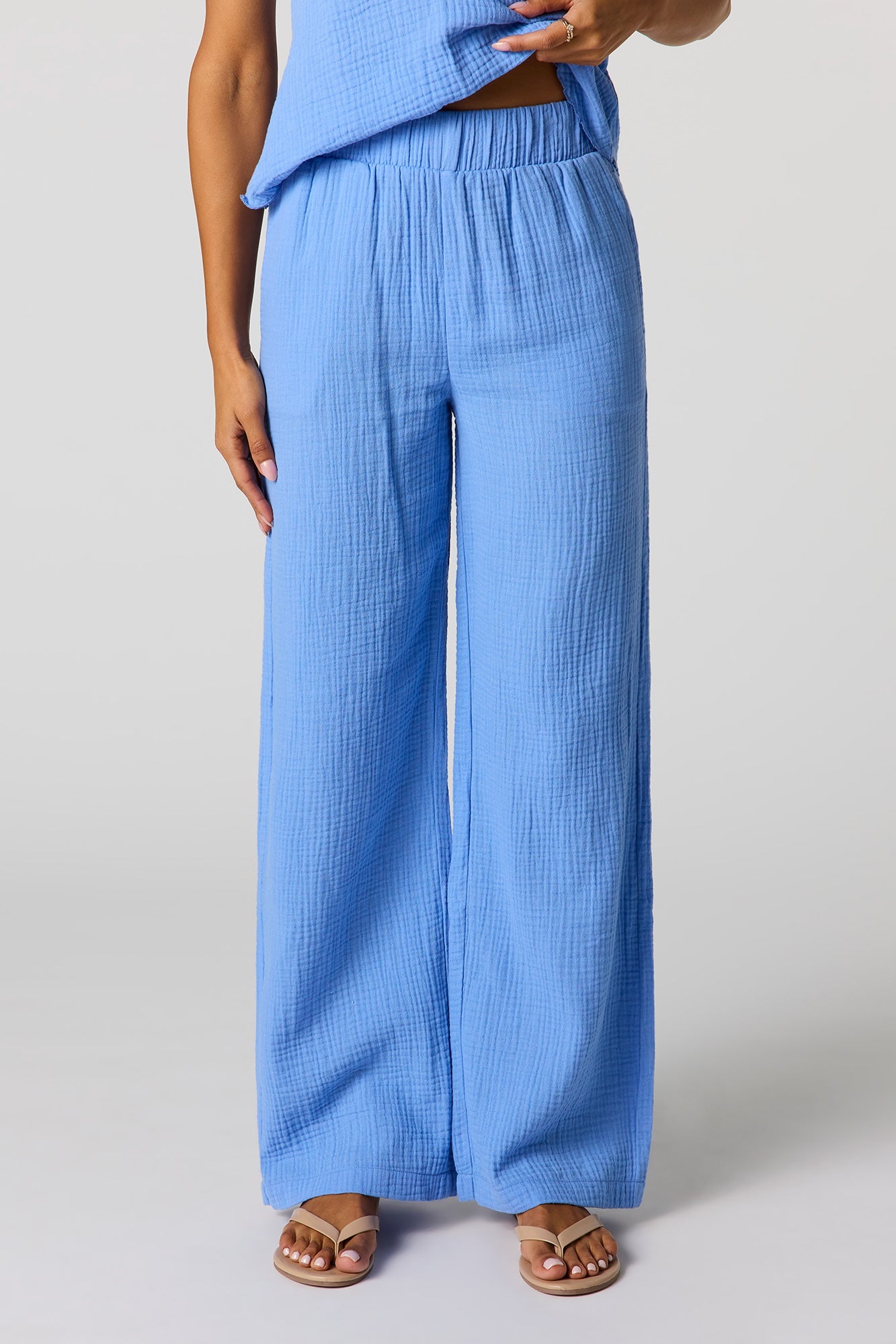 Gauze Wide Leg Pant