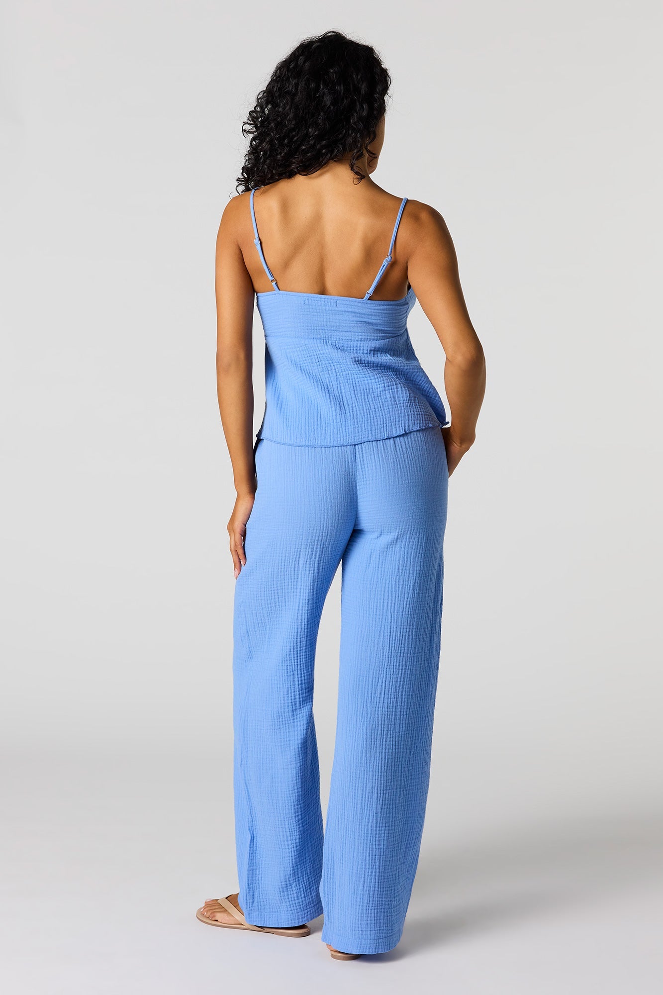 Gauze Wide Leg Pant