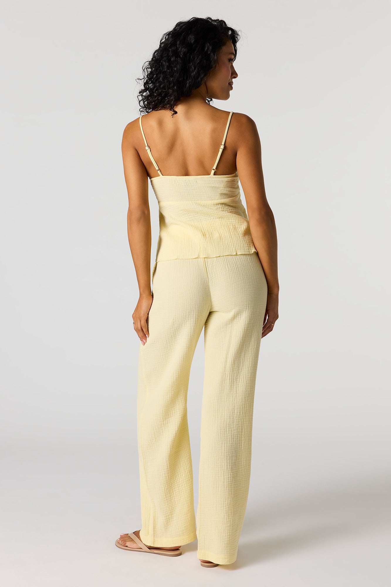 Gauze Wide Leg Pant