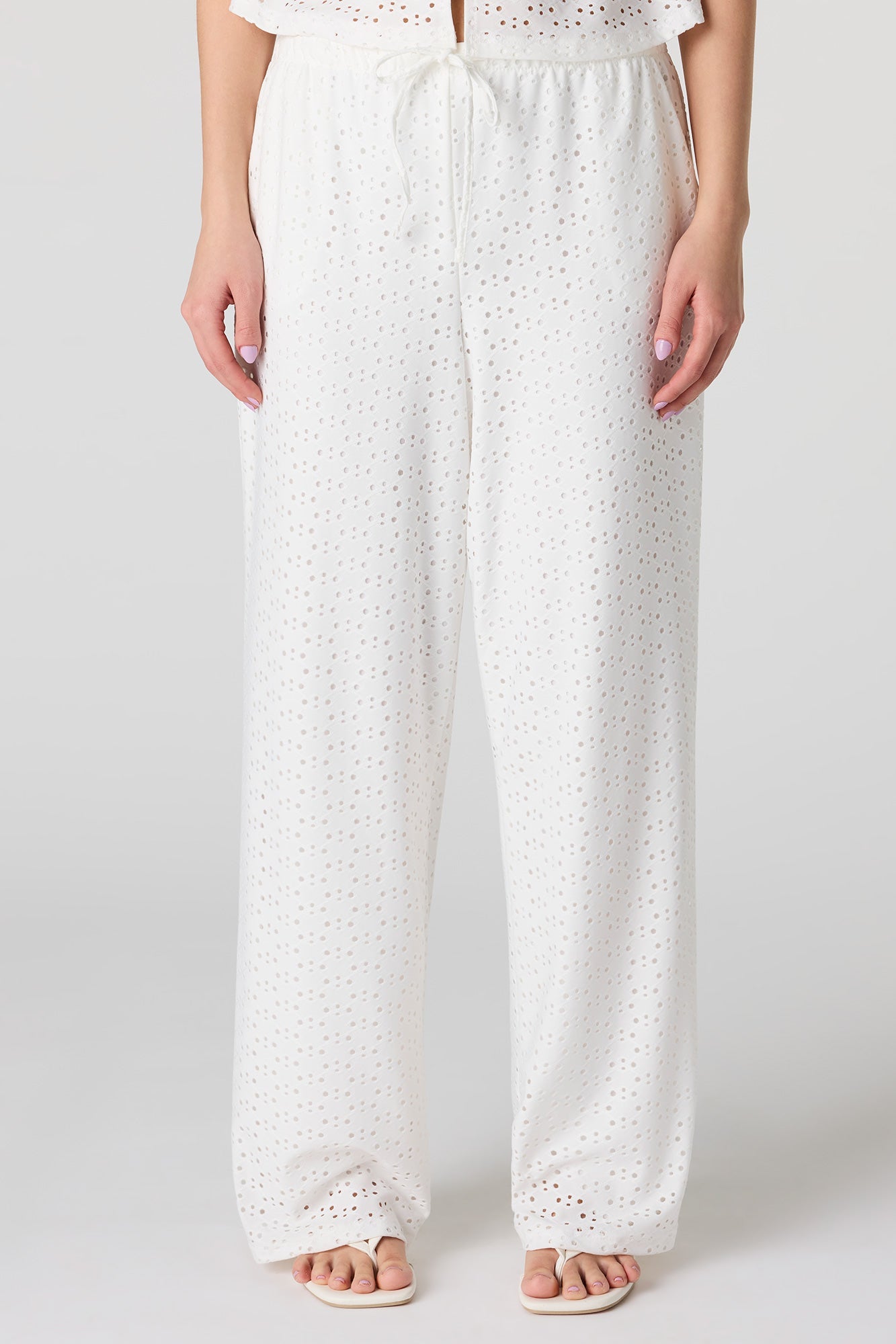 Eyelet Relaxed Pant