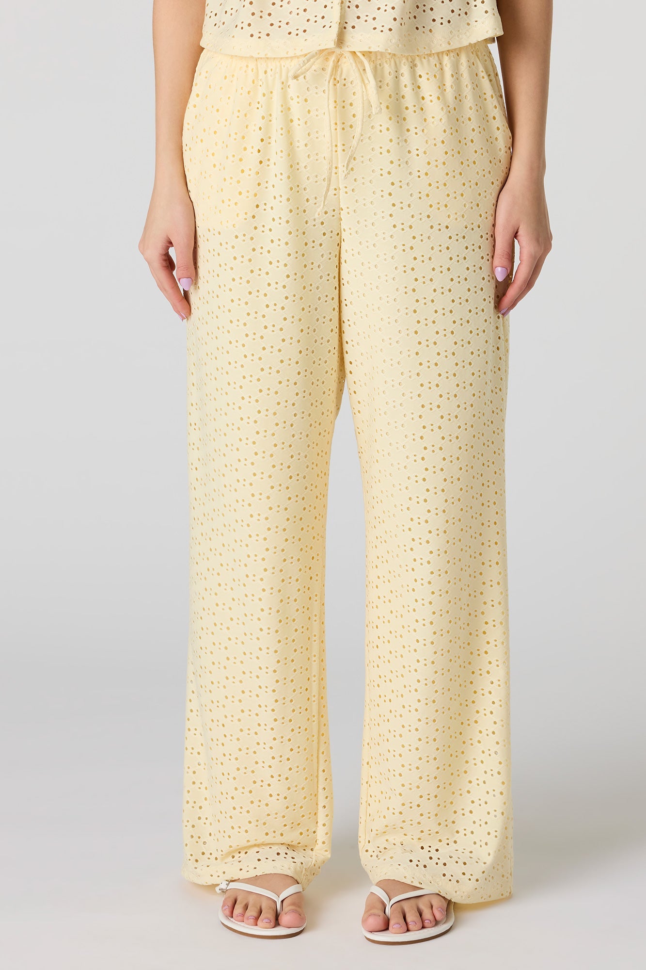 Eyelet Relaxed Pant