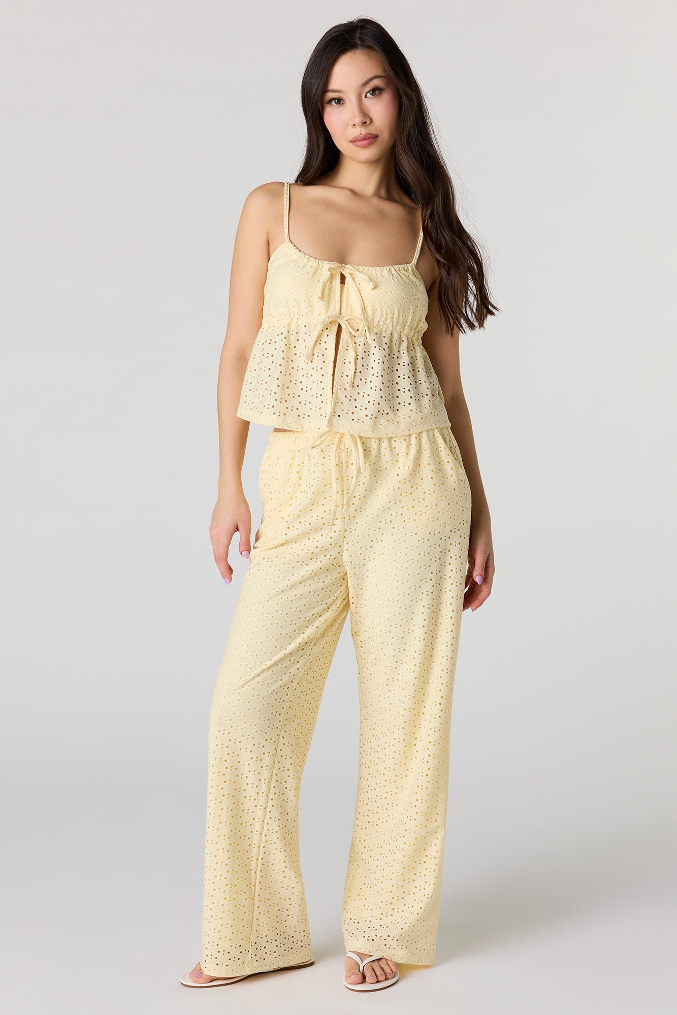 Eyelet Relaxed Pant