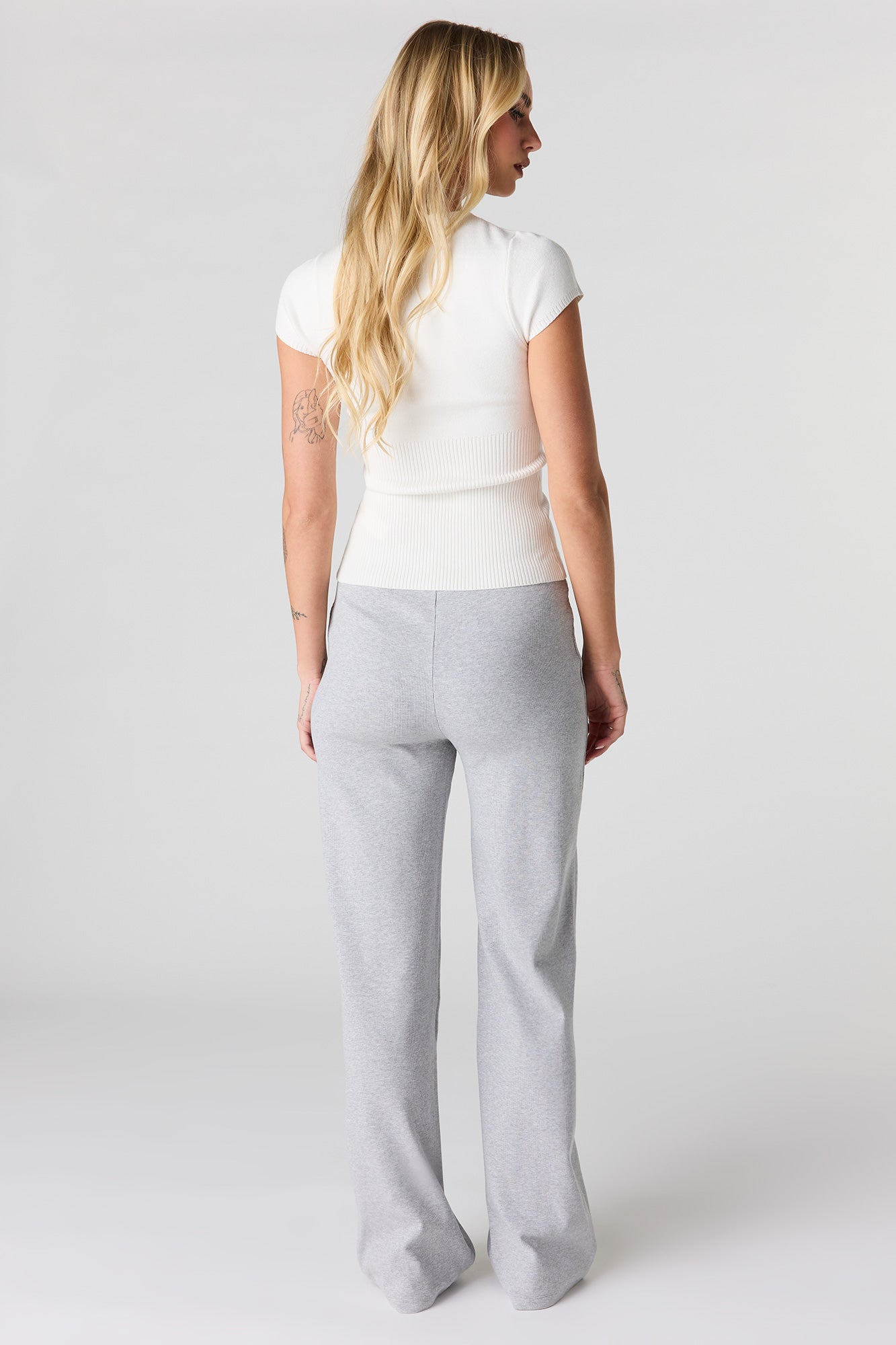 Ribbed Straight Leg Pant