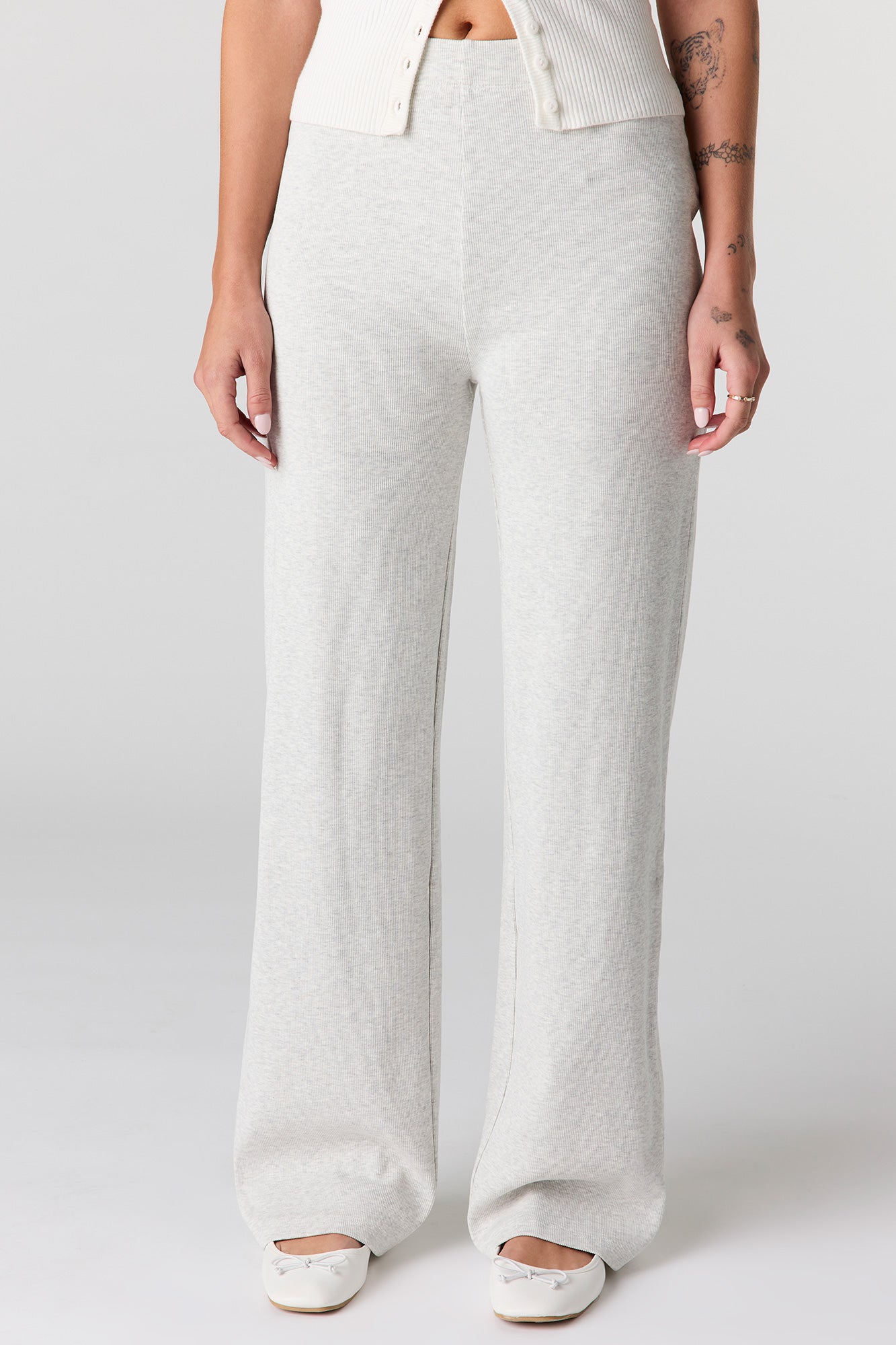 Ribbed Straight Leg Pant