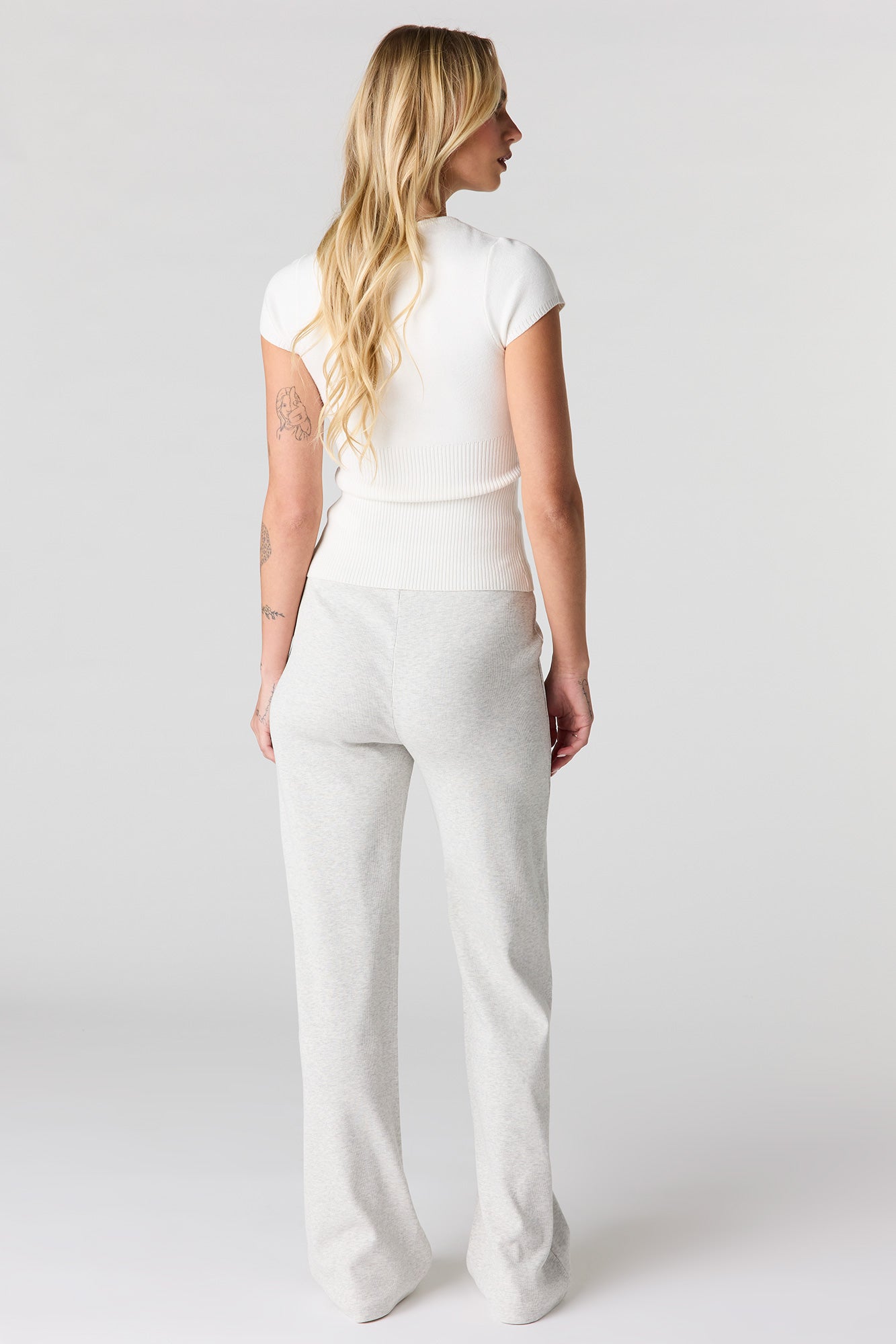 Ribbed Straight Leg Pant