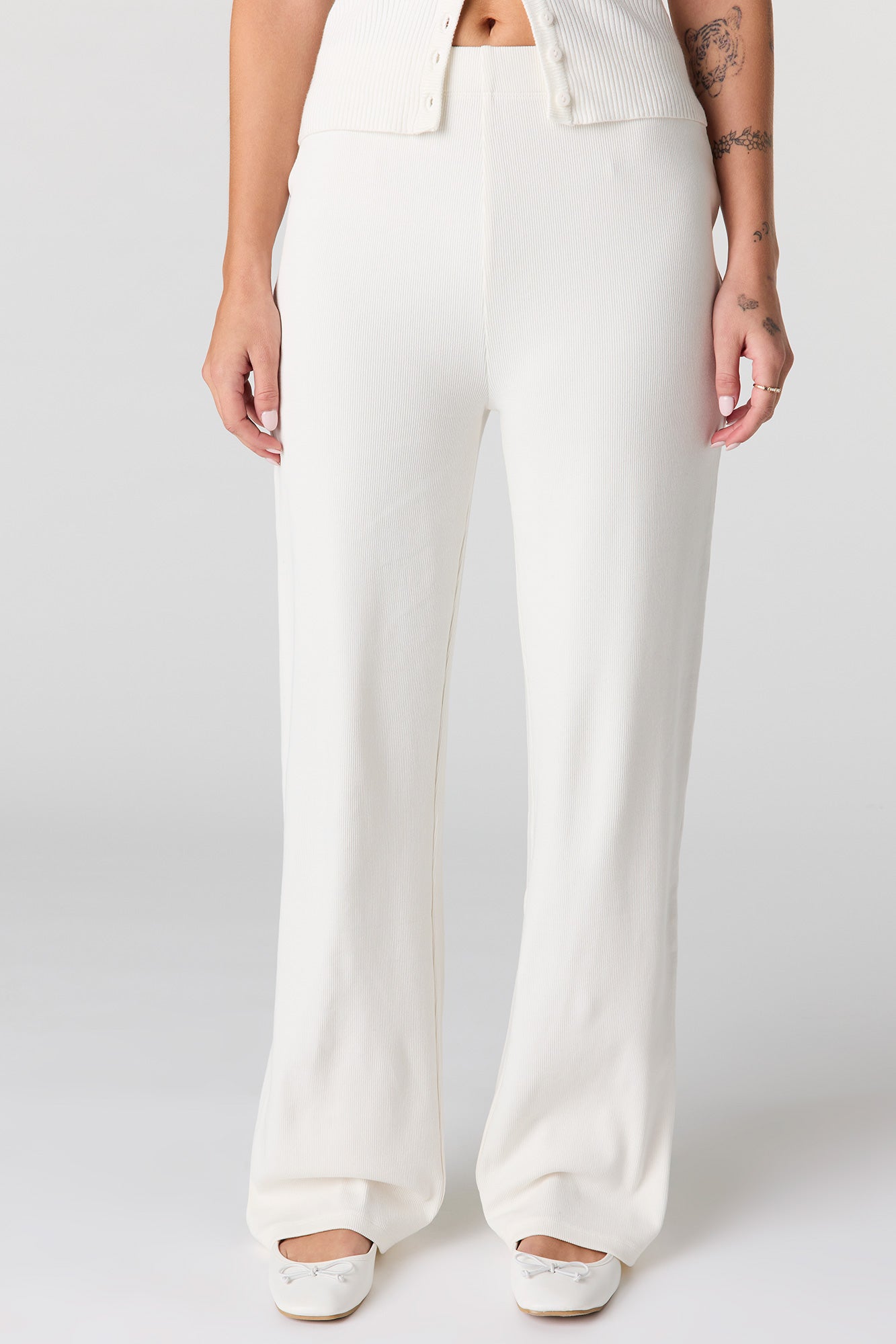Ribbed Straight Leg Pant