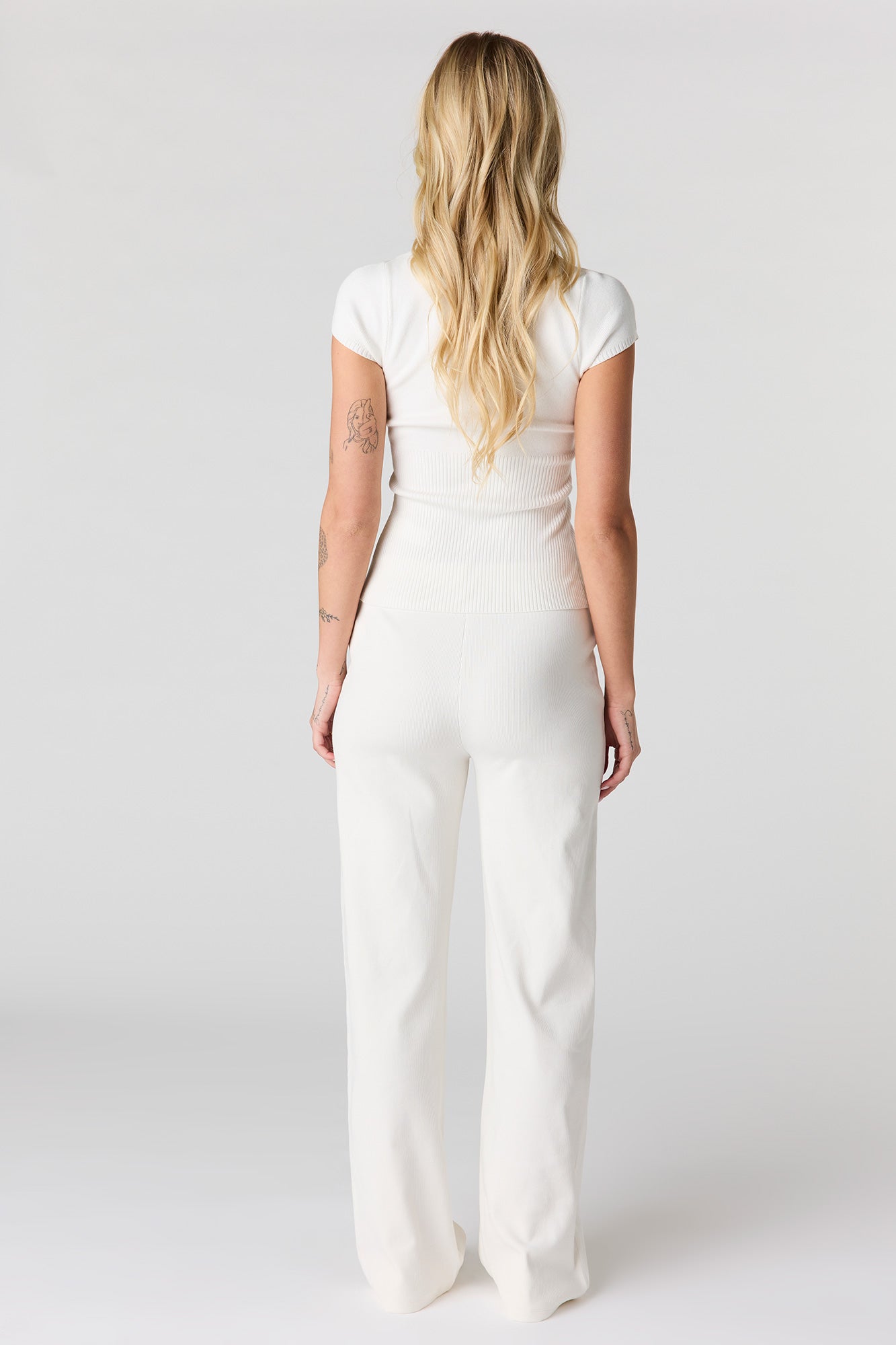 Ribbed Straight Leg Pant