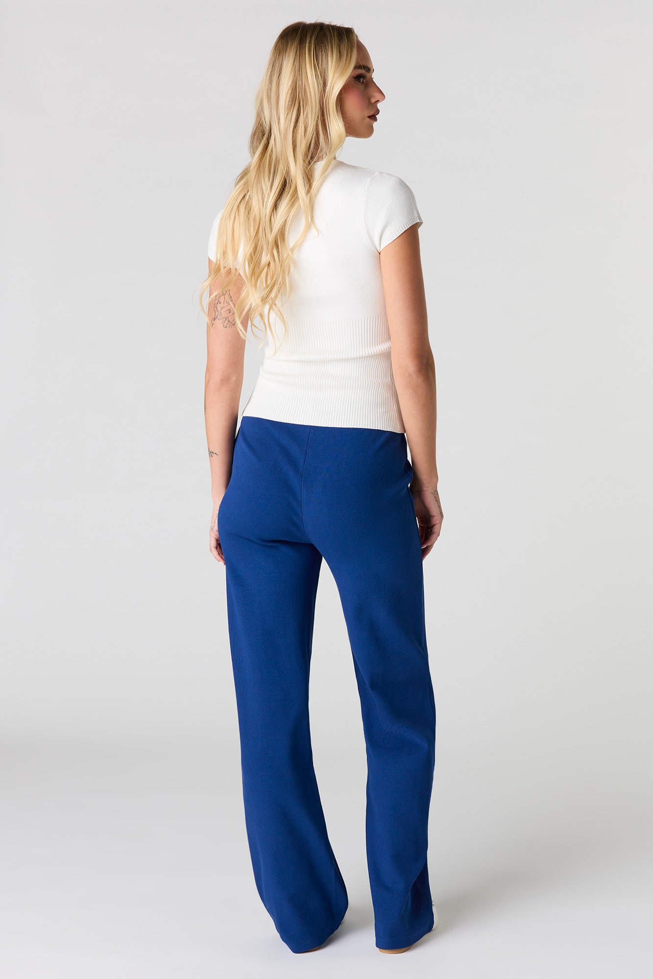 Ribbed Straight Leg Pant