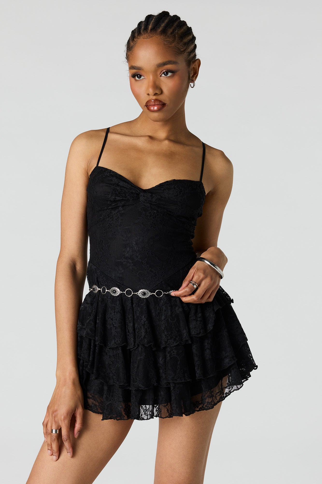 Tiered Lace Romper