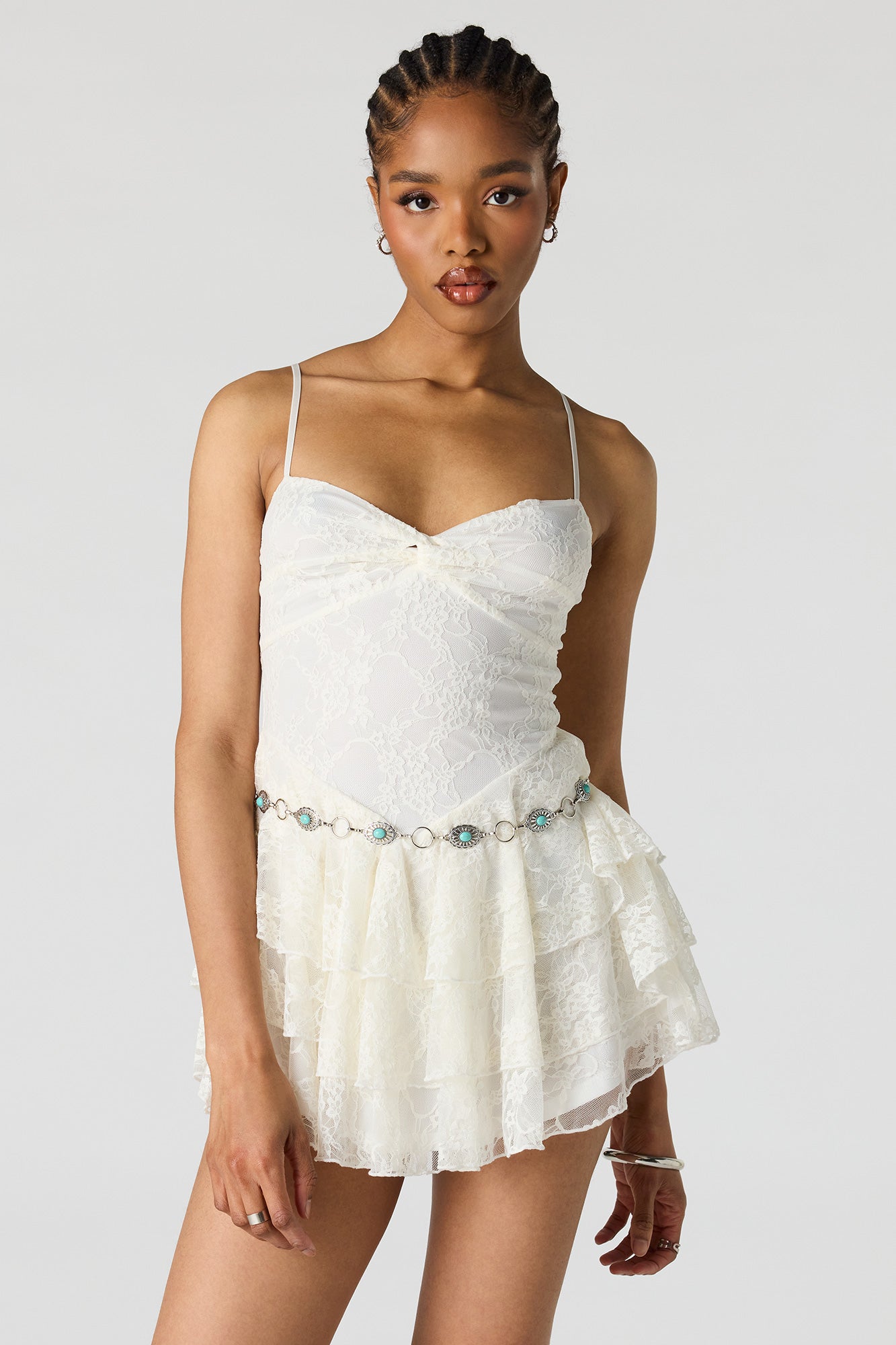 Tiered Lace Romper