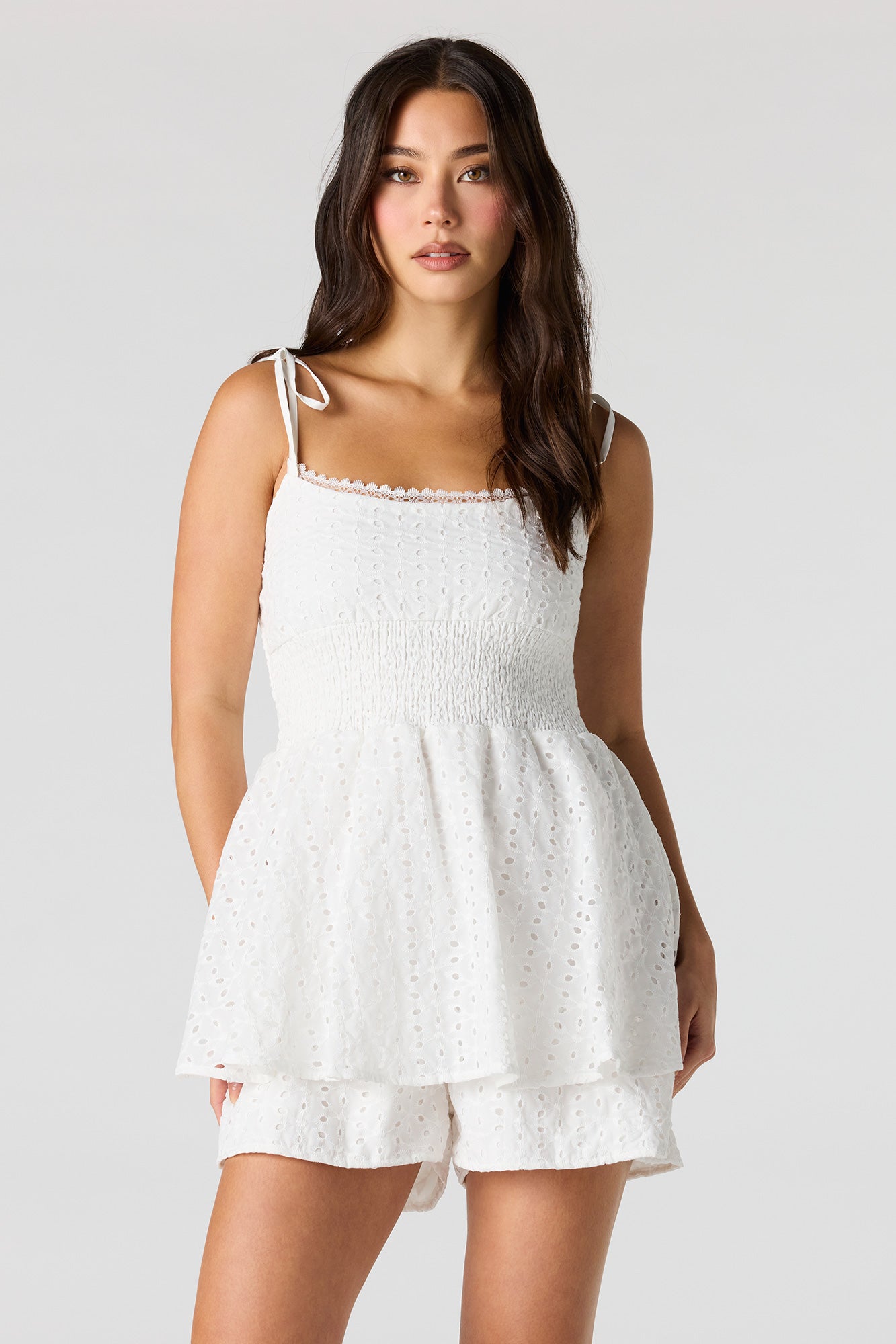 Eyelet Flowy Romper
