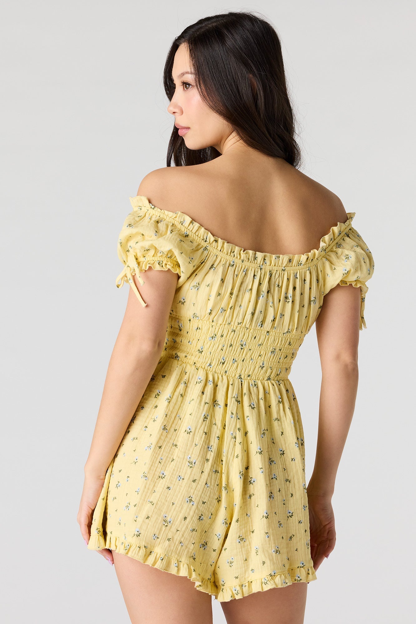 Textured Off Shoulder Romper