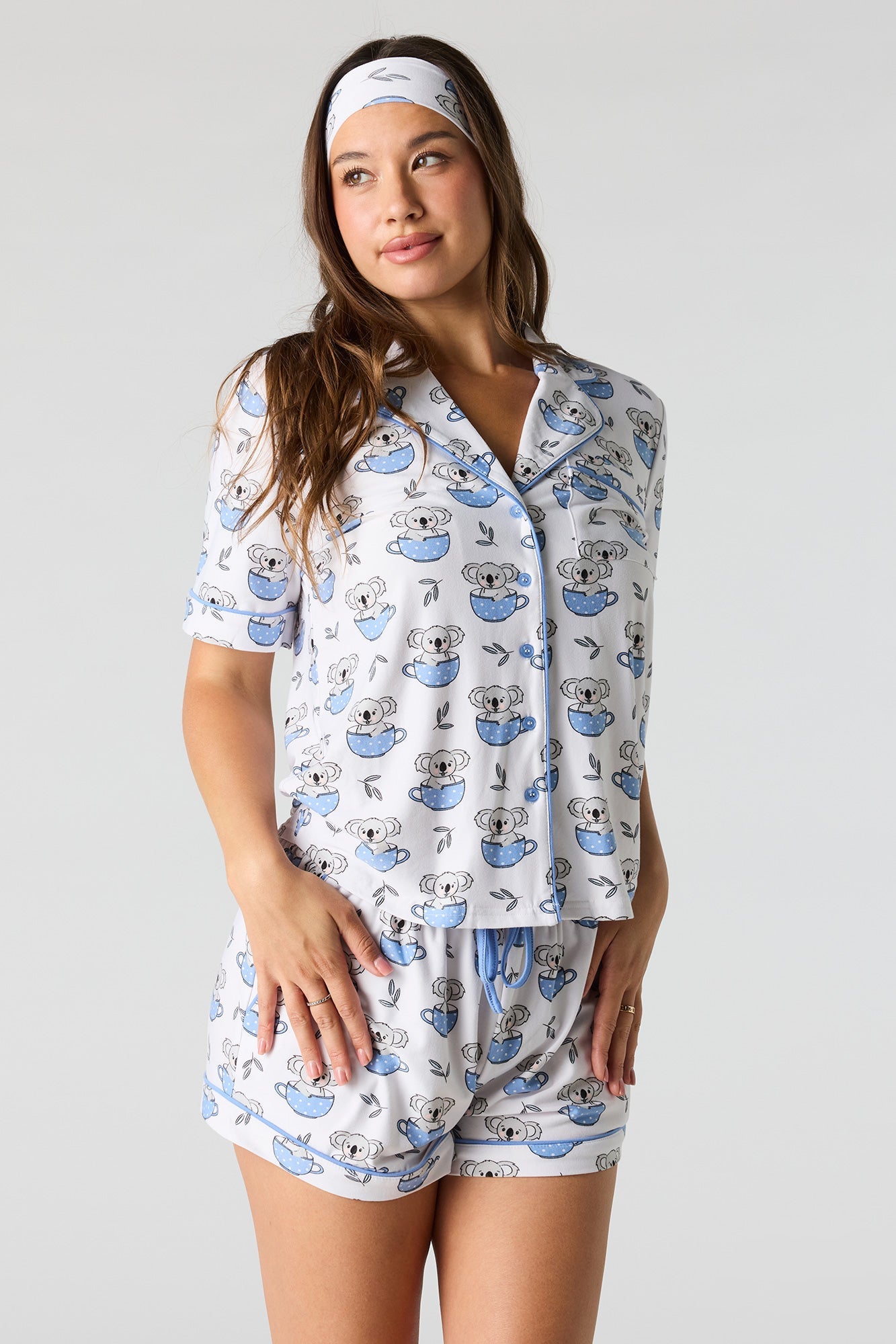 Tank & Pant & Headband Soft Pajama Set