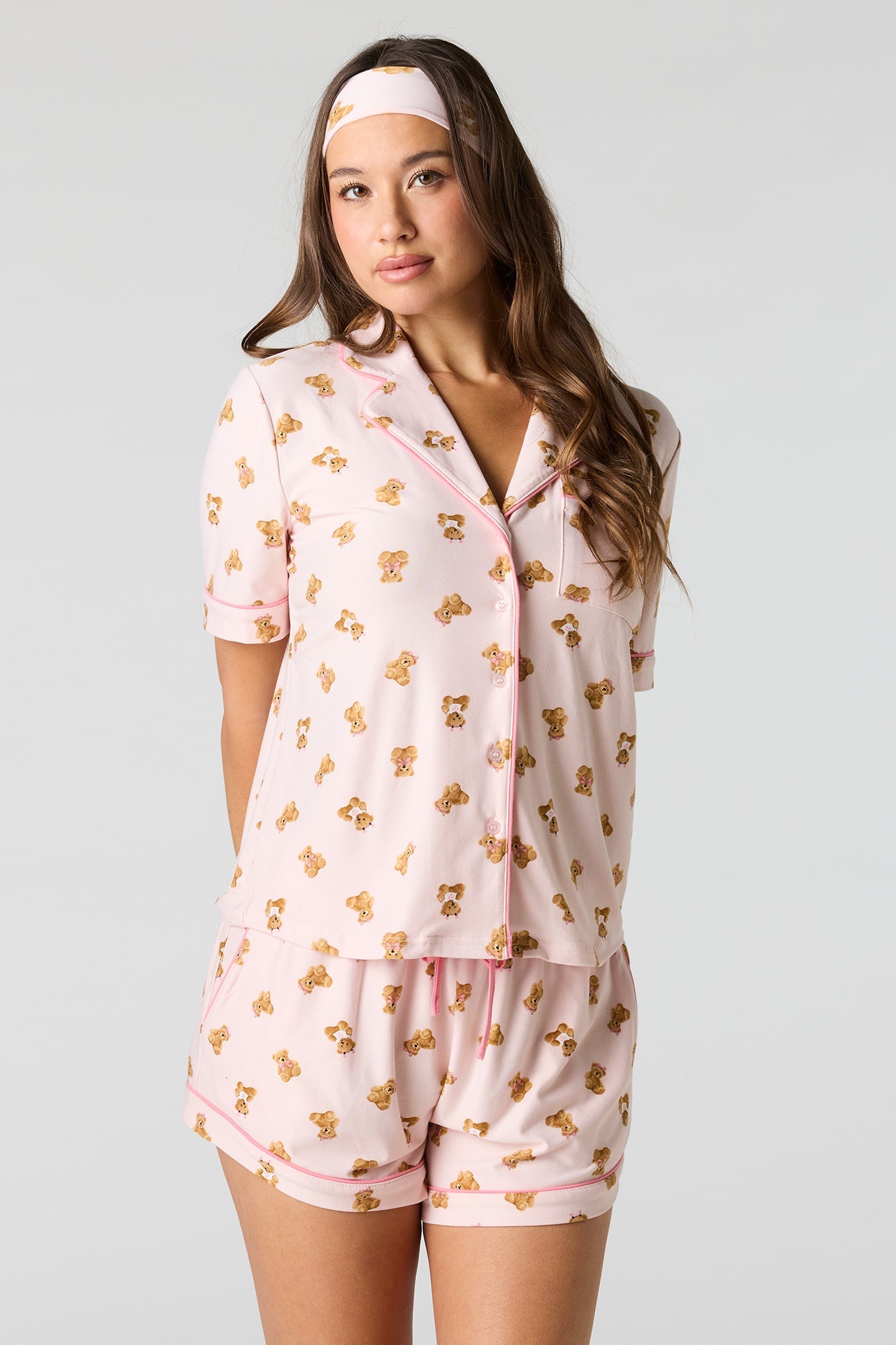 Tank & Pant & Headband Soft Pajama Set