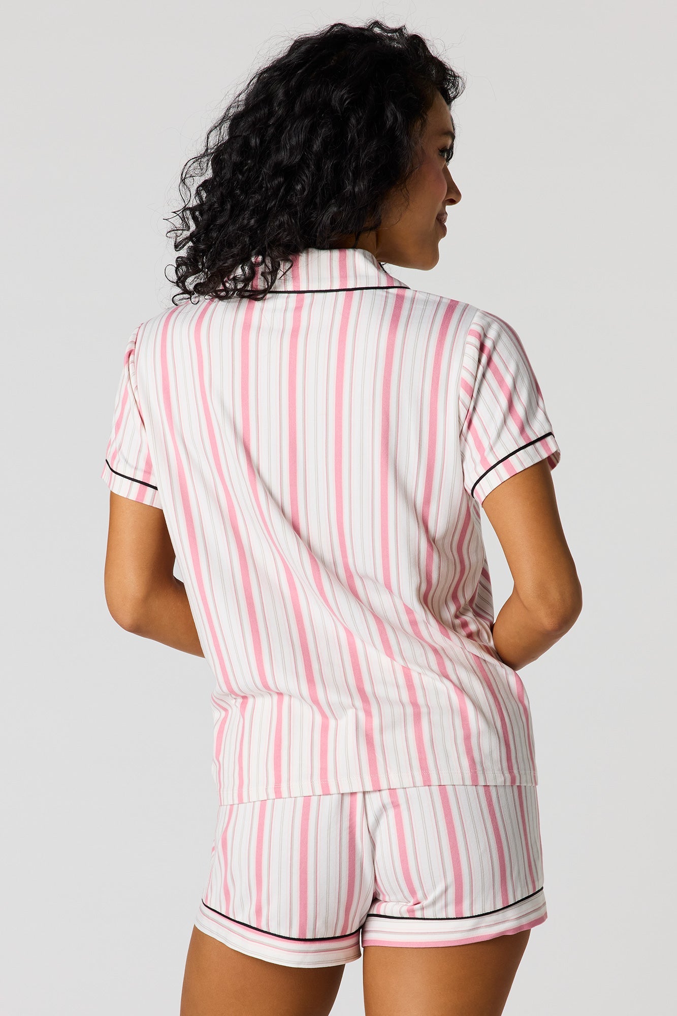 Soft Button-Up Top & Short Pajama Set