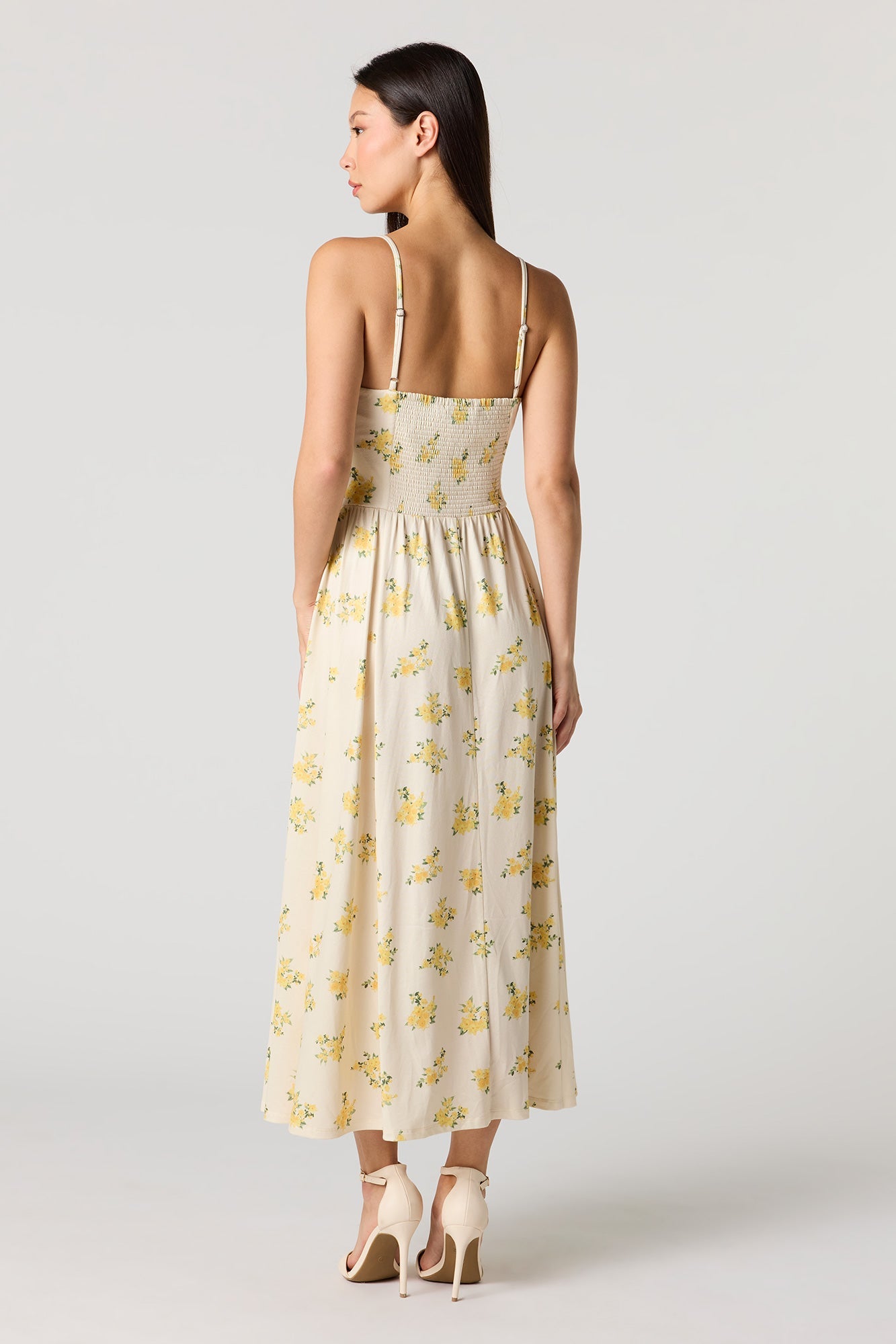Crepe V-Neck Maxi Dress