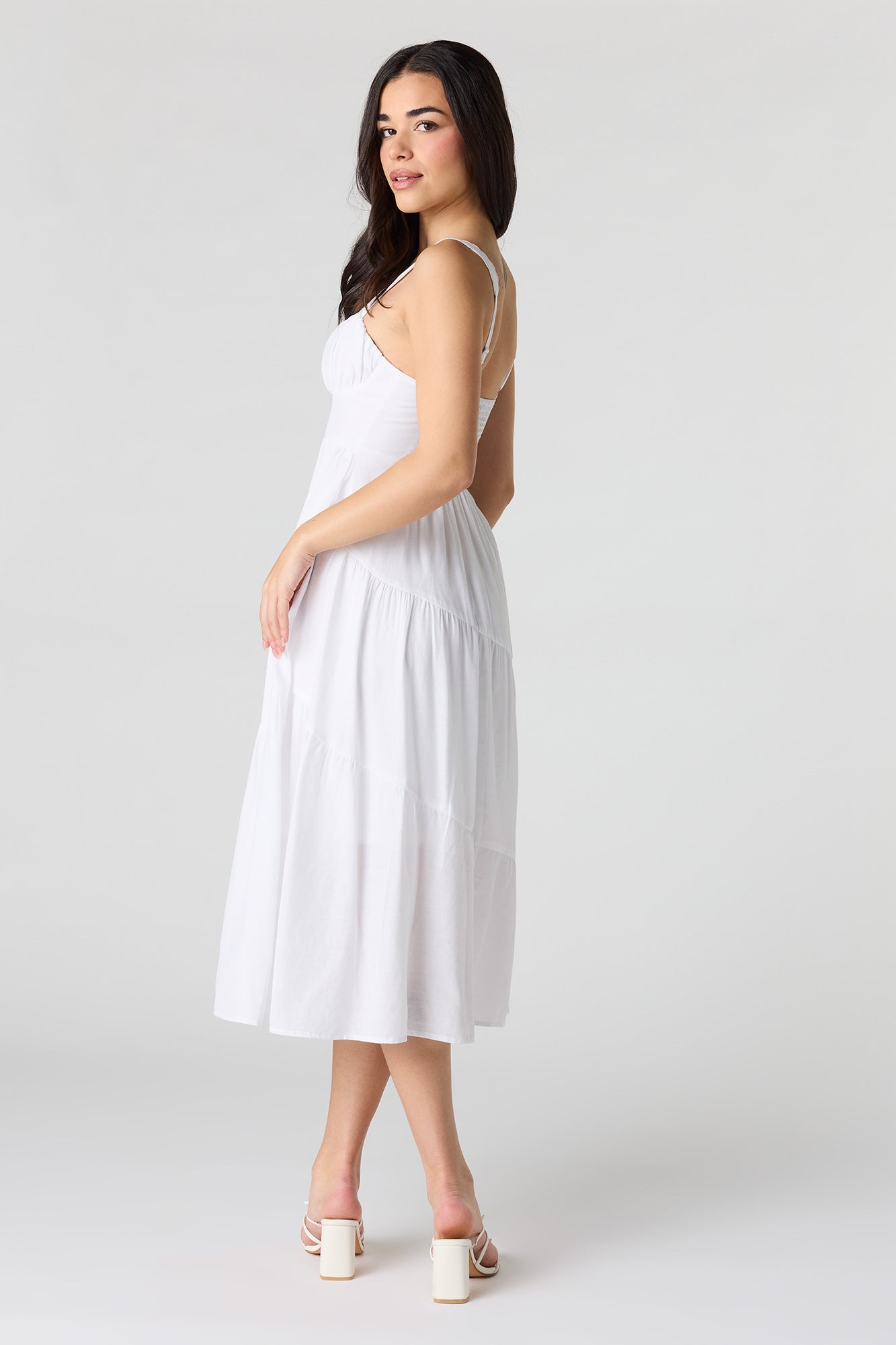 Sweetheart Neck Midi Dress