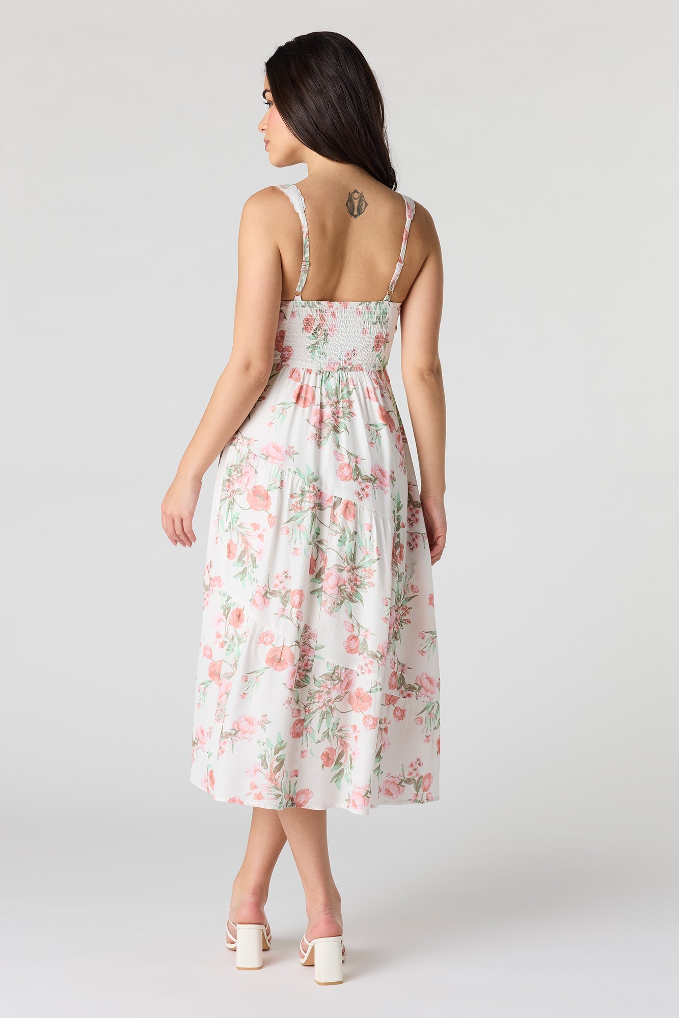 Sweetheart Neck Midi Dress