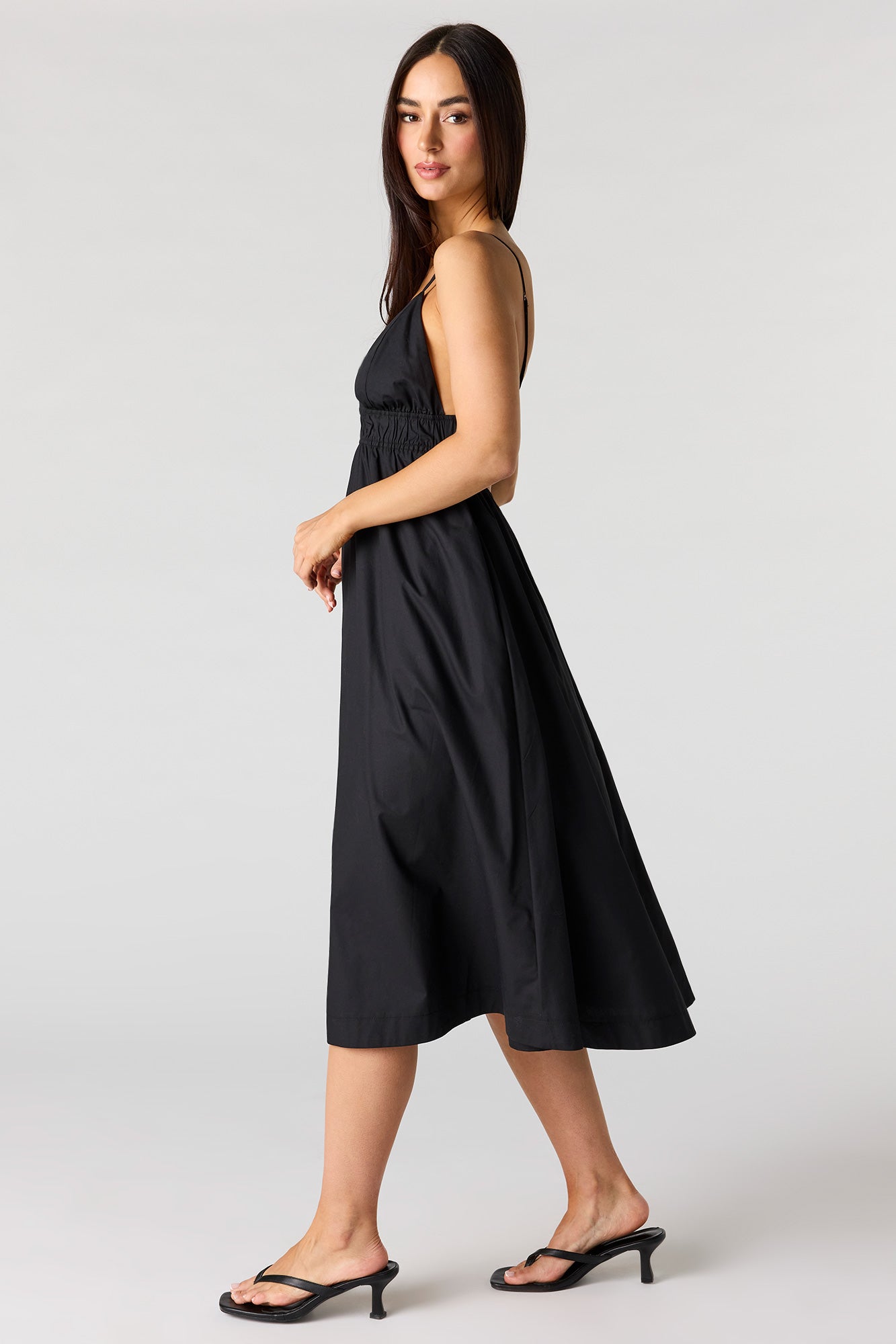 Poplin Midi Dress