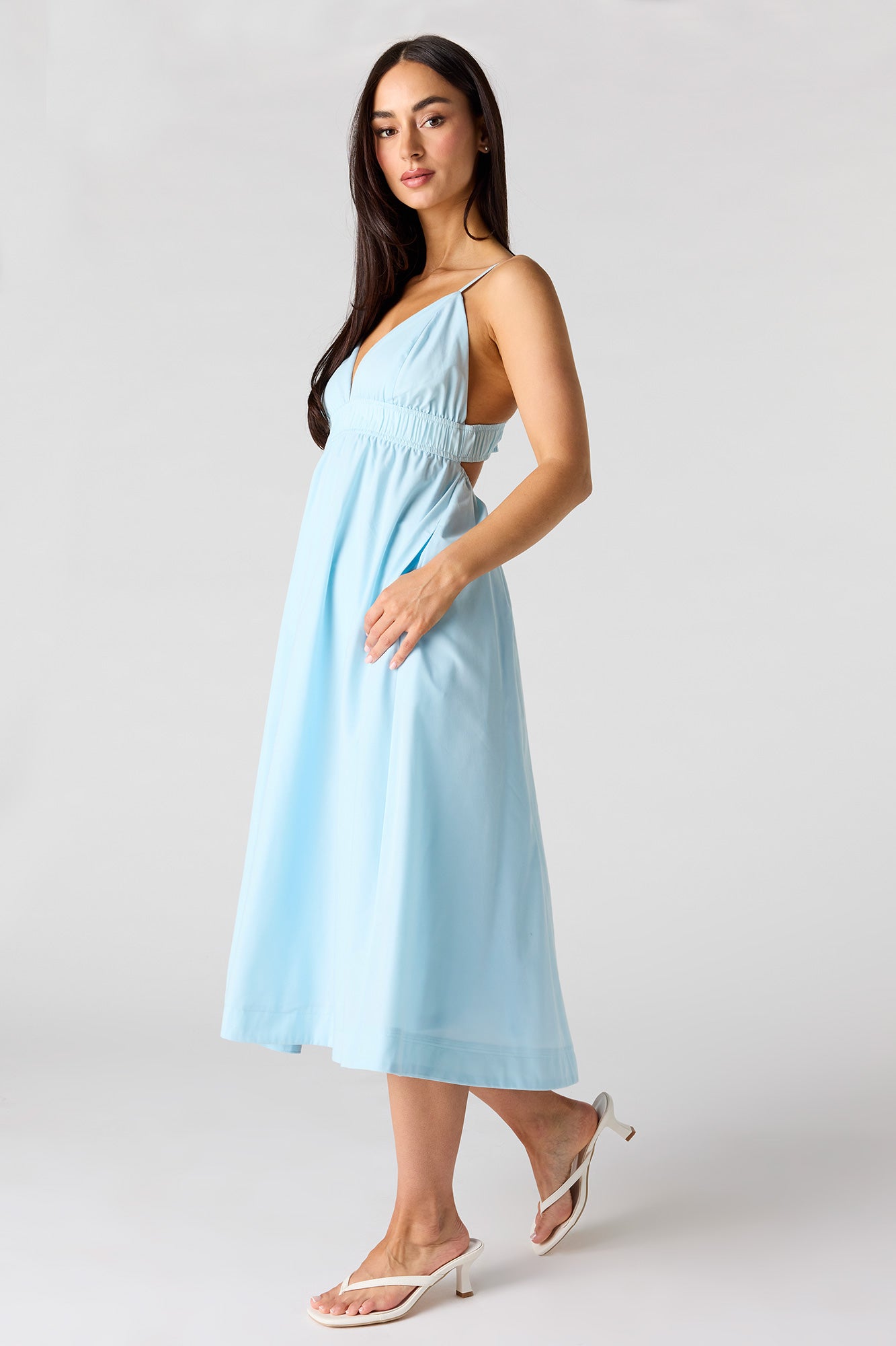 Poplin Midi Dress