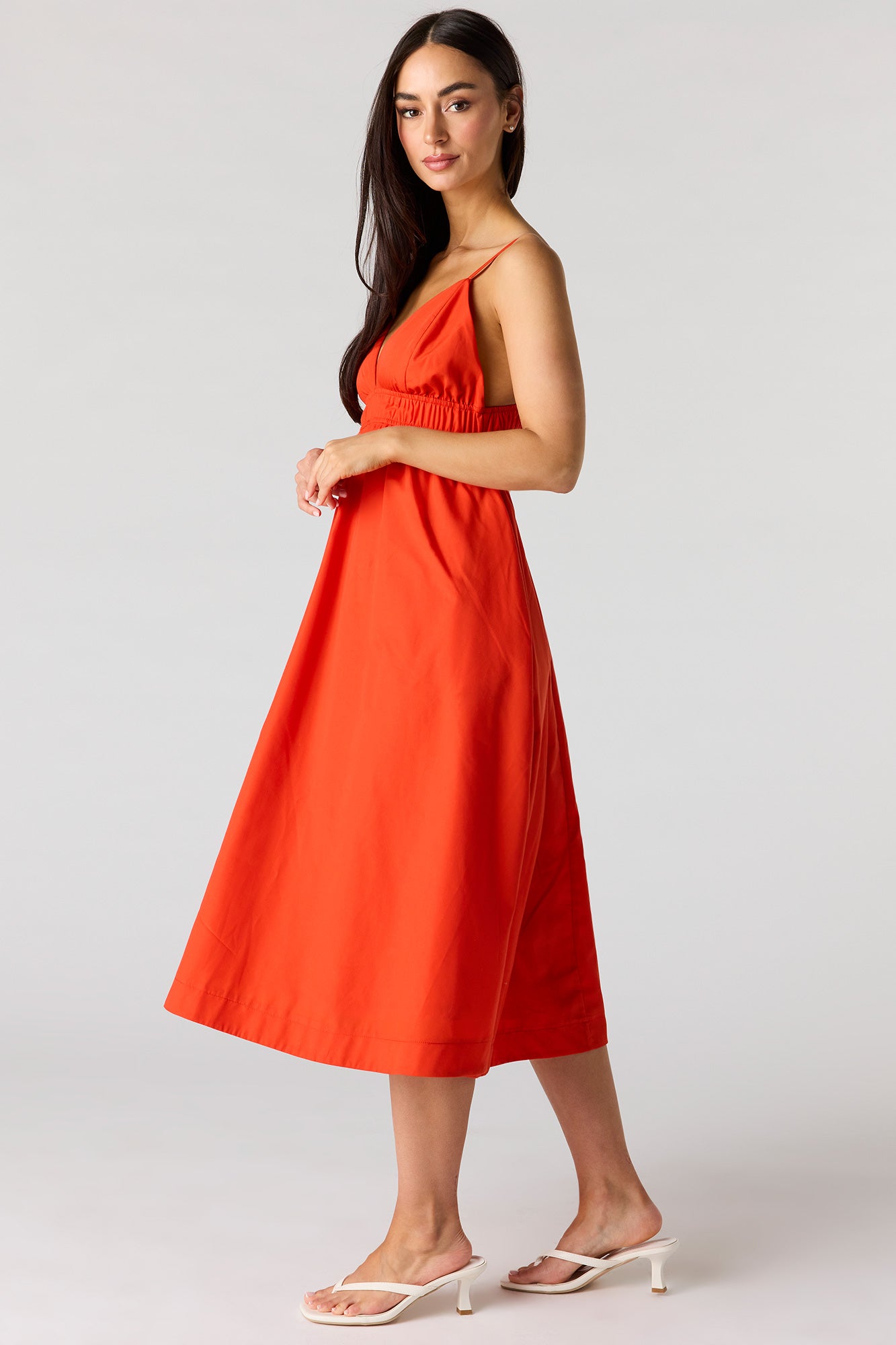 Poplin Midi Dress