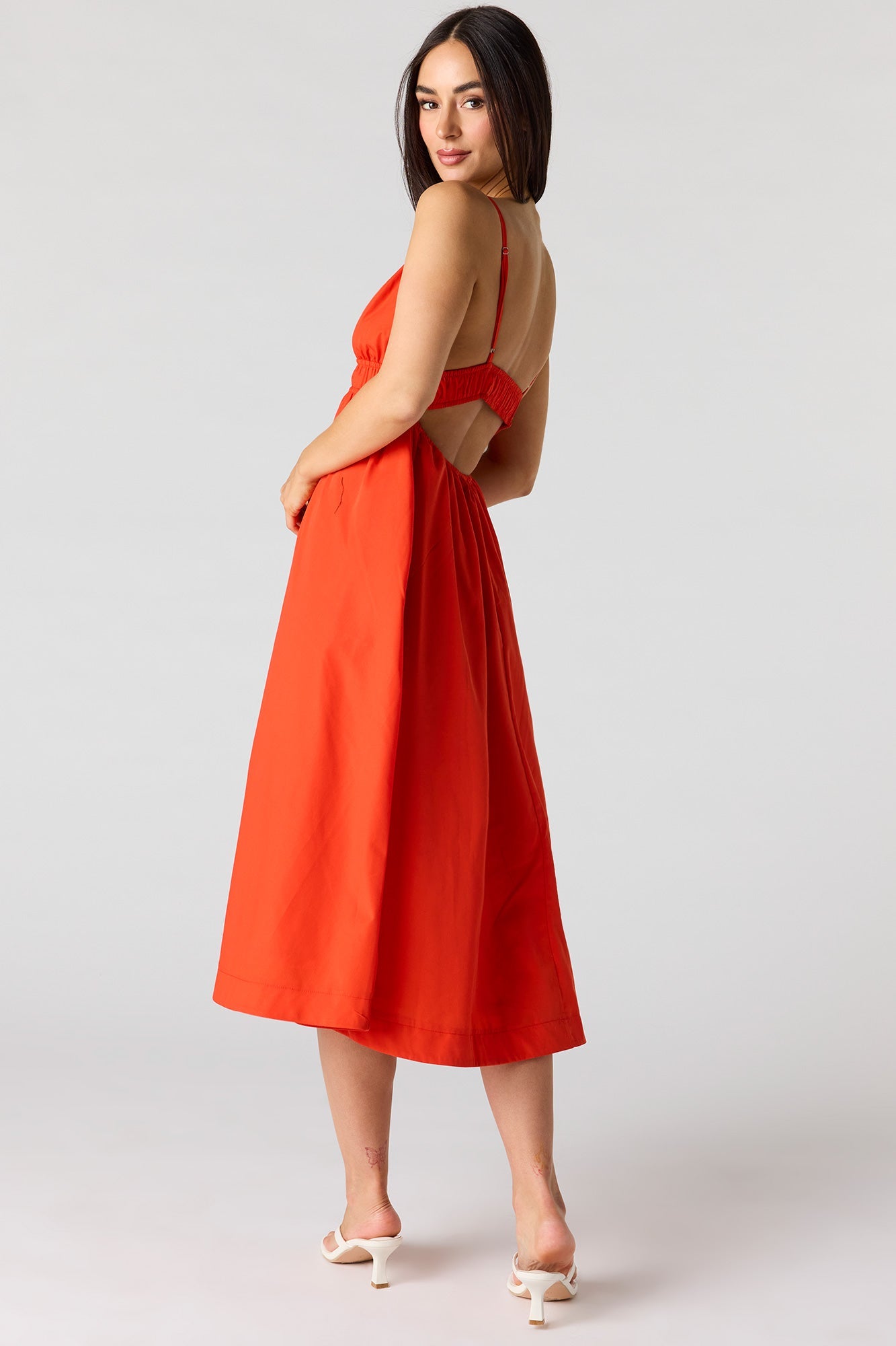 Poplin Midi Dress