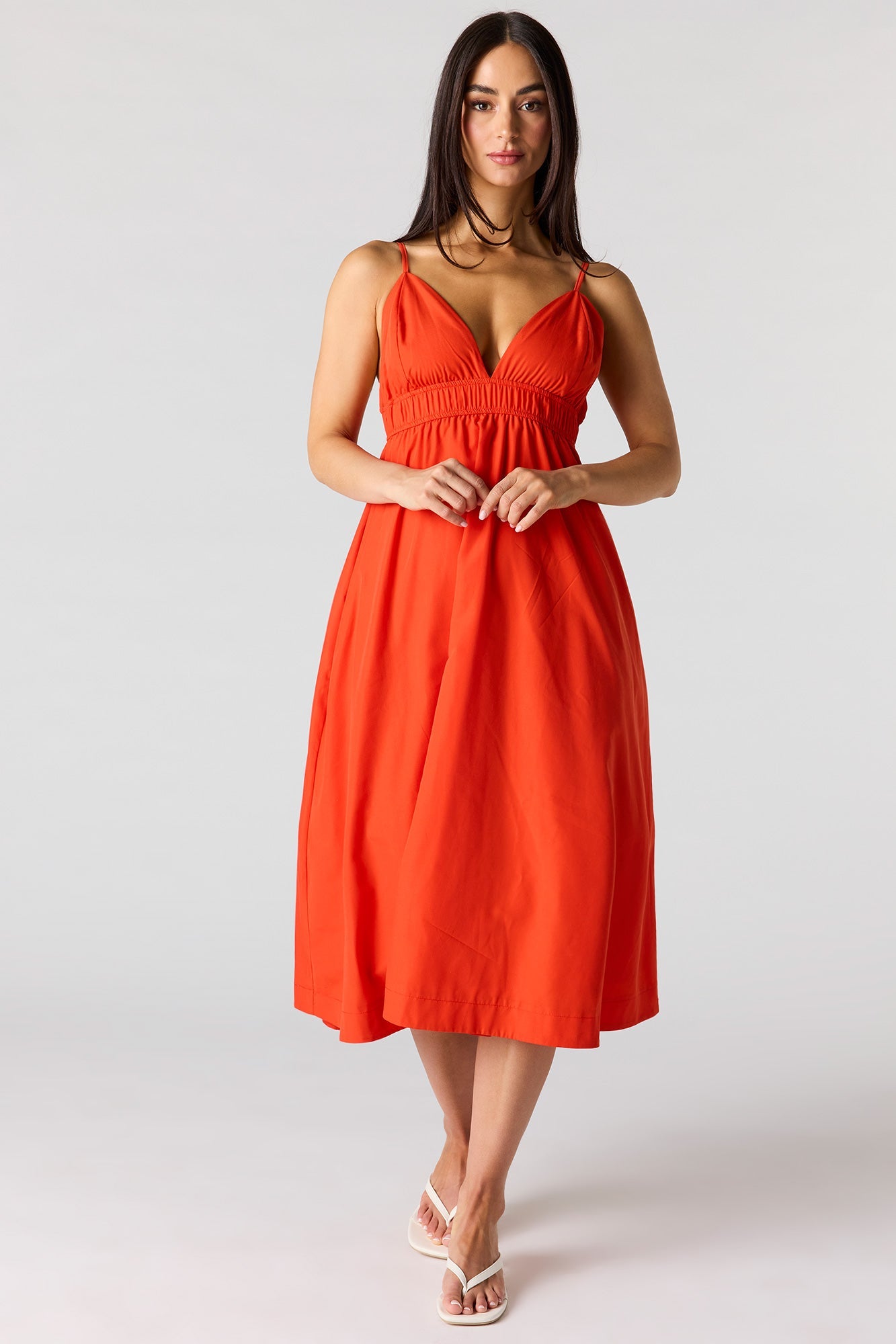 Poplin Midi Dress