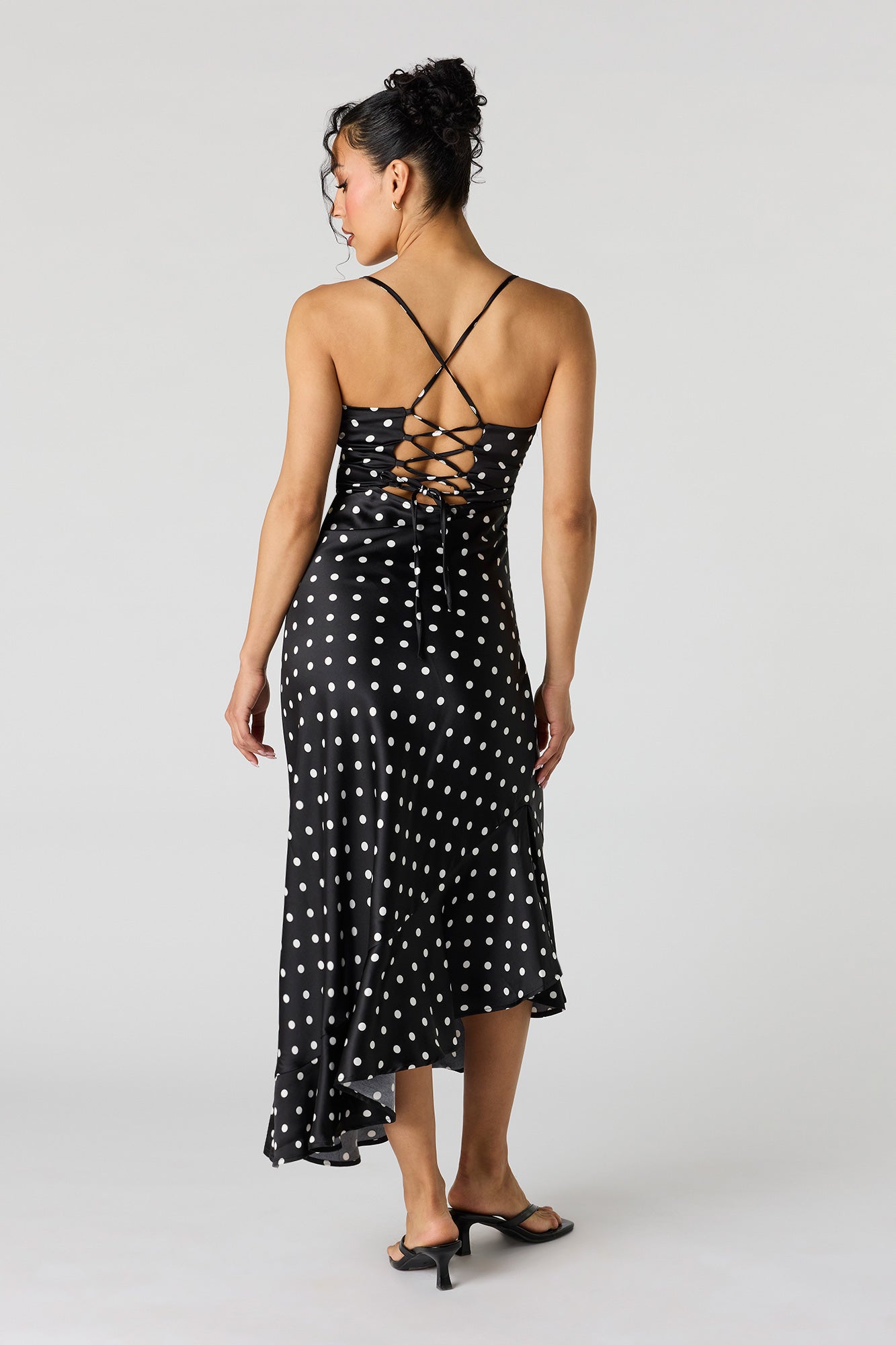 Satin Asymmetrical Maxi Dress