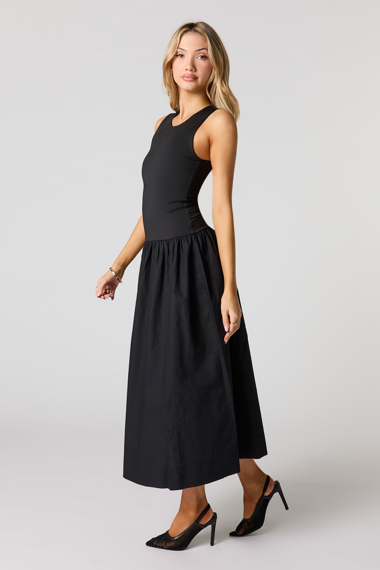 Drop Waist Midi Dress