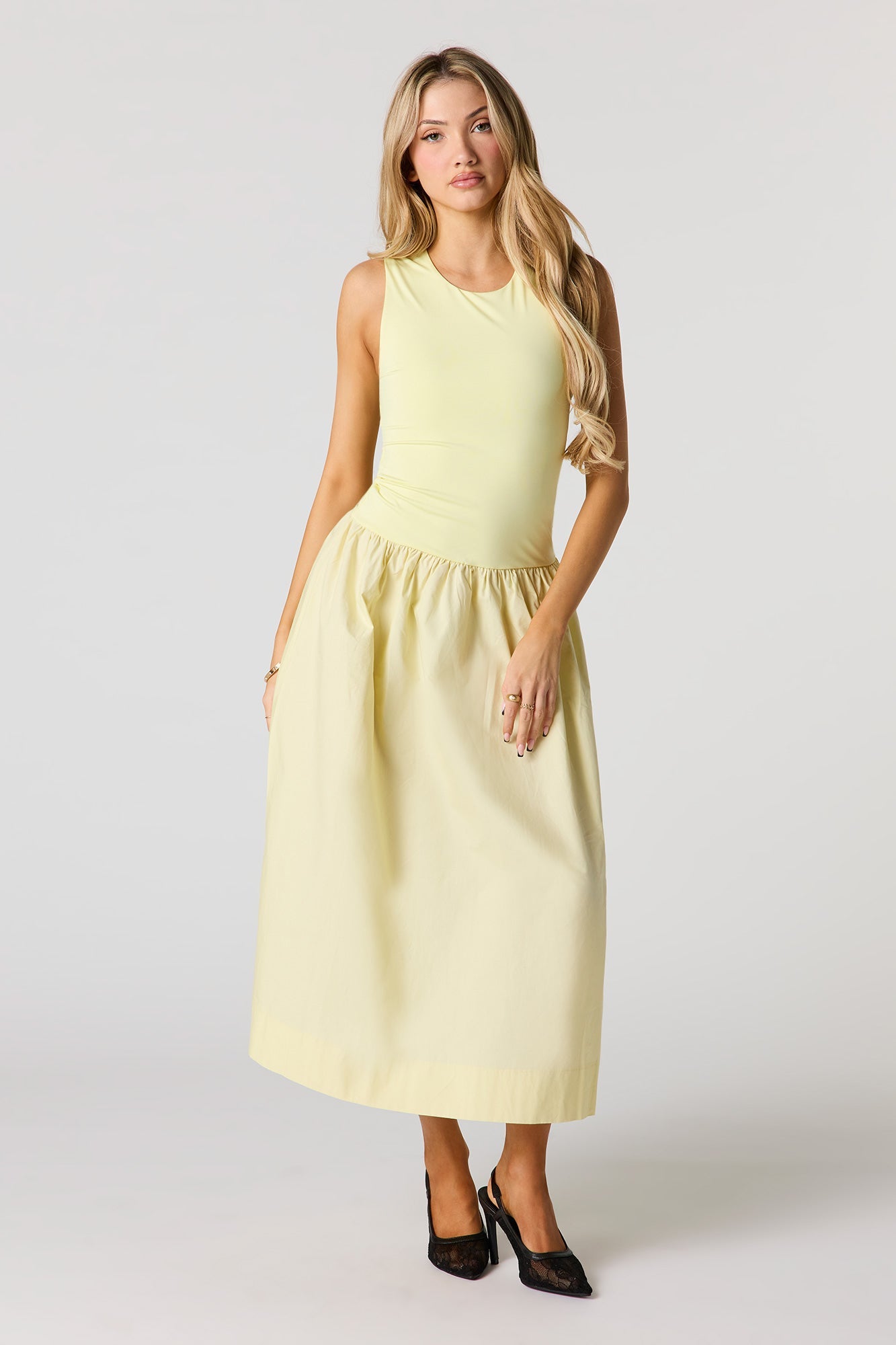 Drop Waist Midi Dress