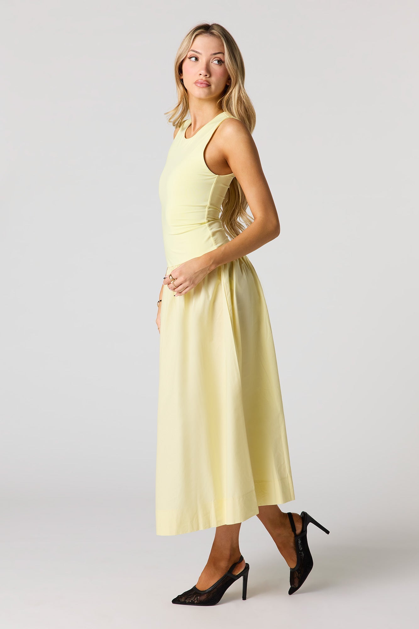 Drop Waist Midi Dress