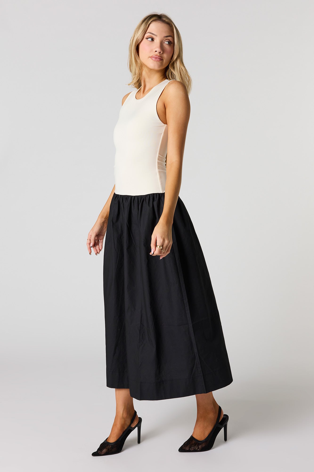 Drop Waist Midi Dress