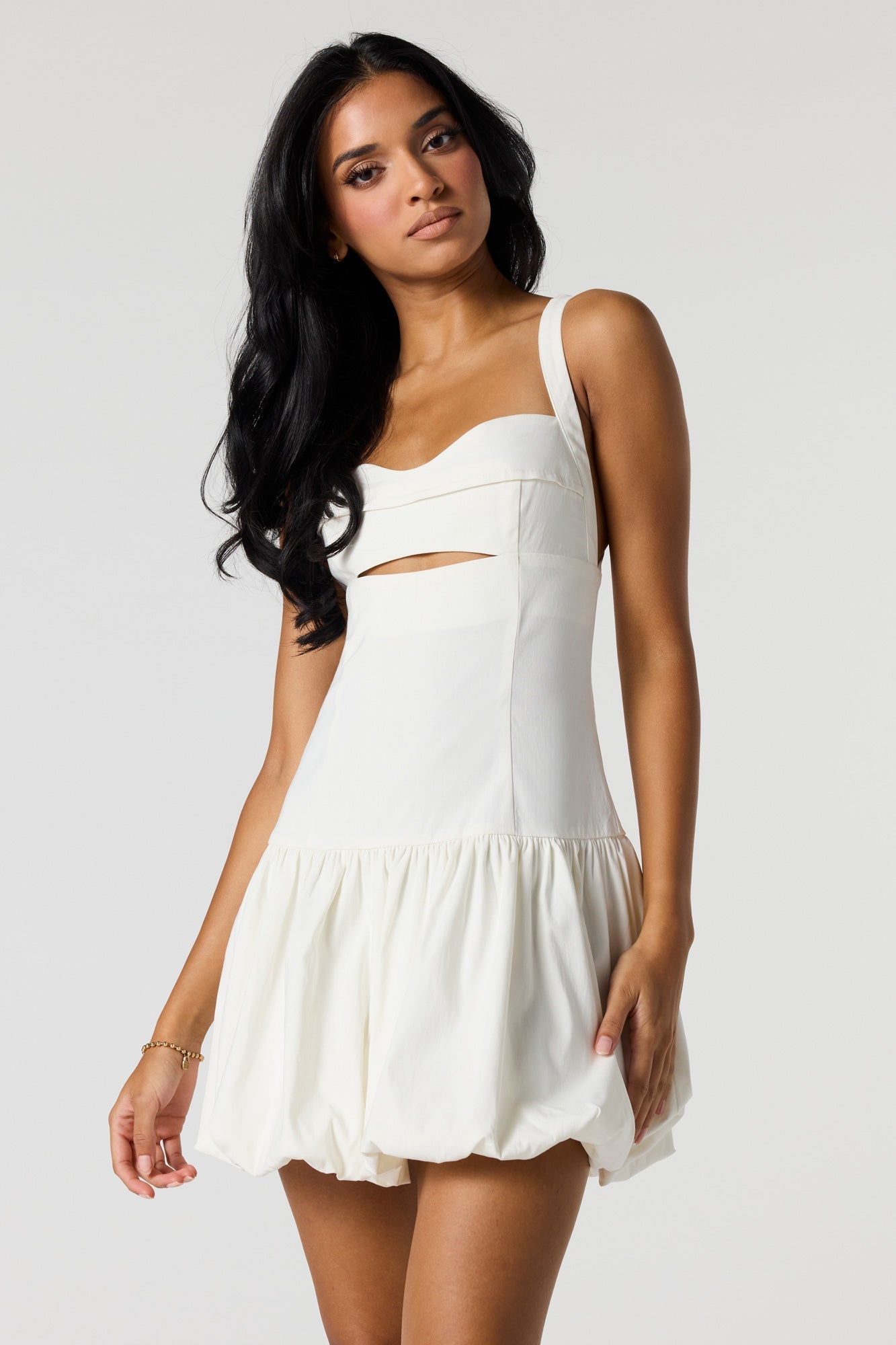 Cut Out Mini Bubble Dress