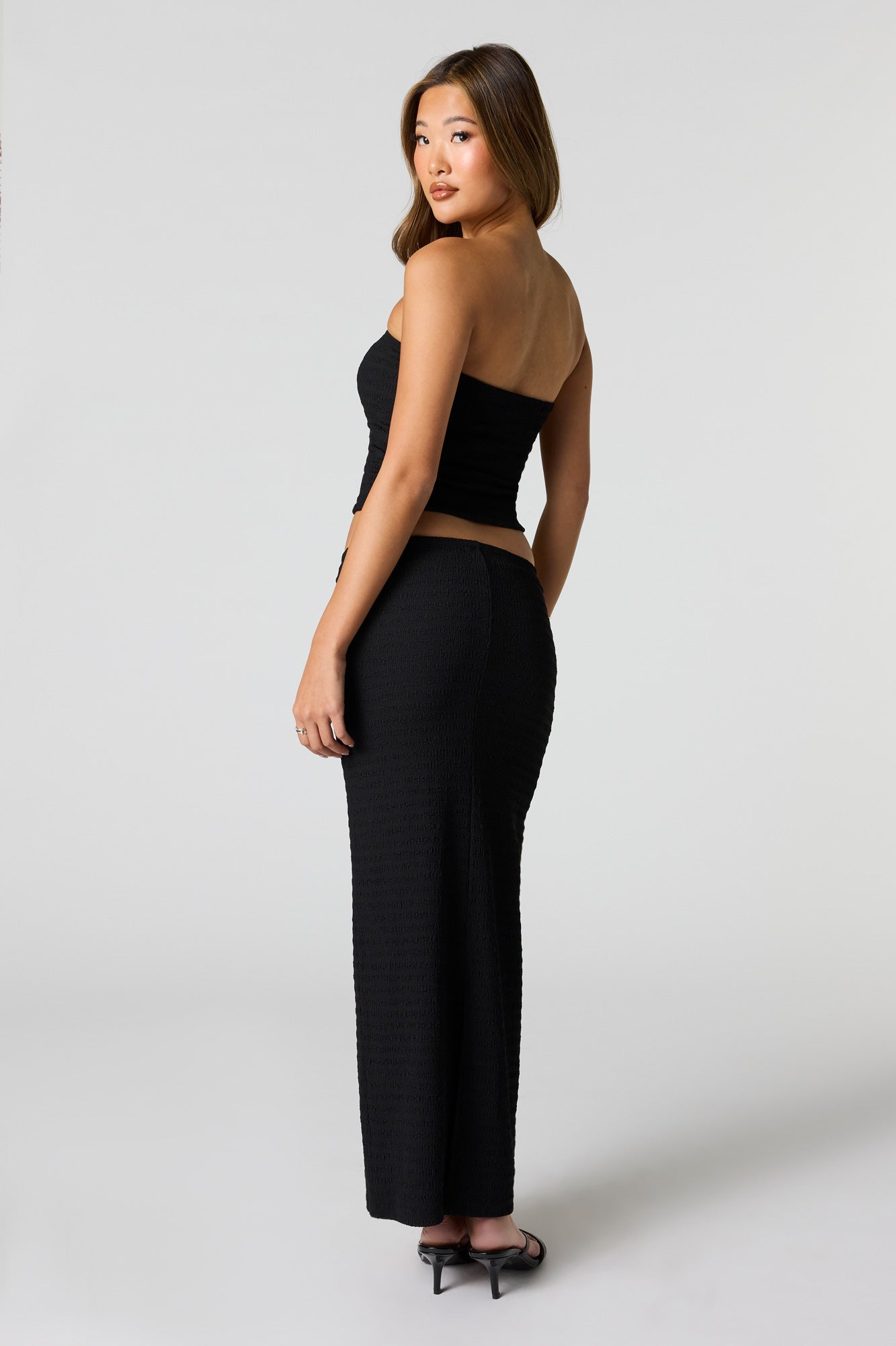 Textured Maxi Skirt