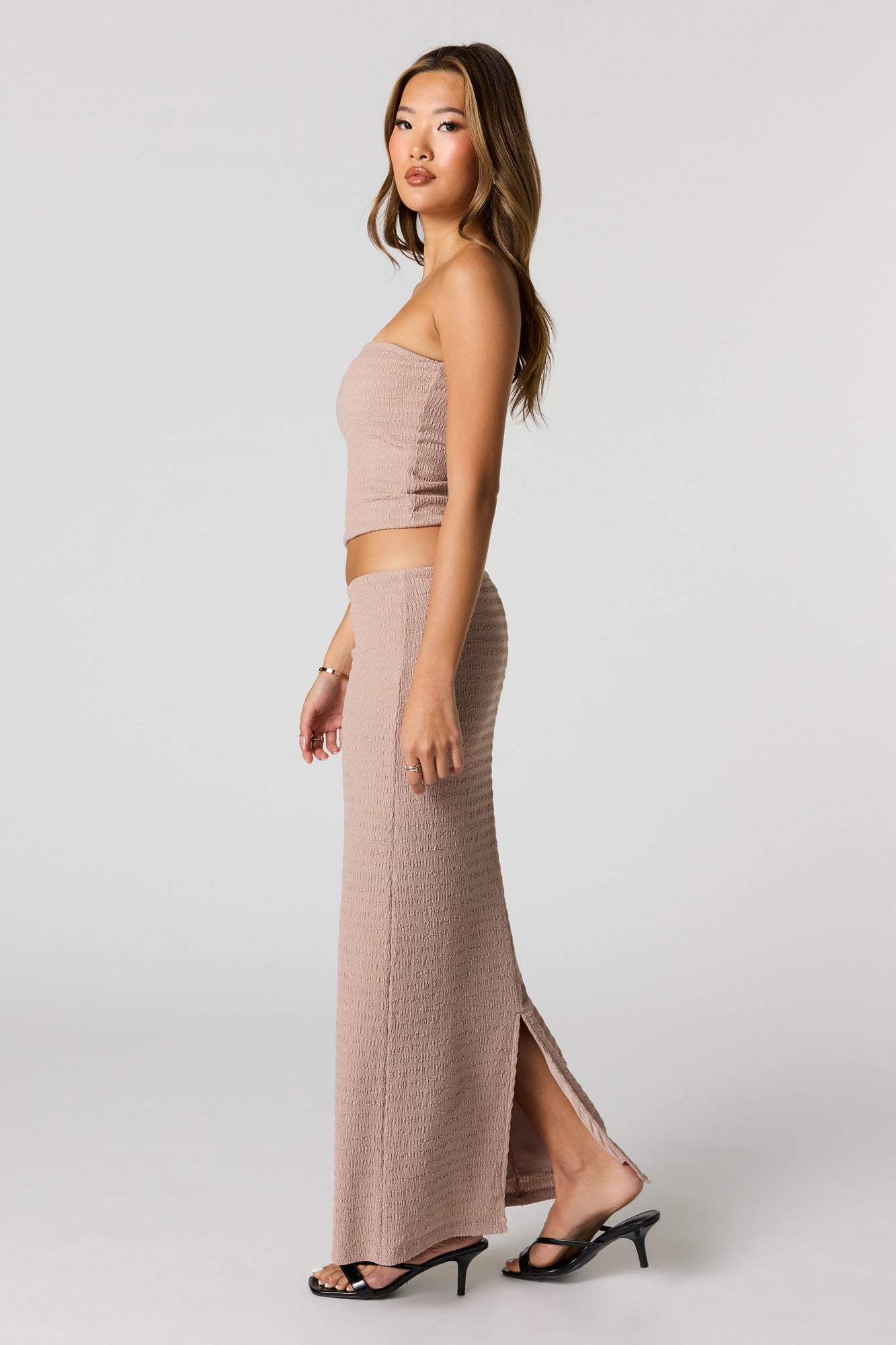 Textured Maxi Skirt