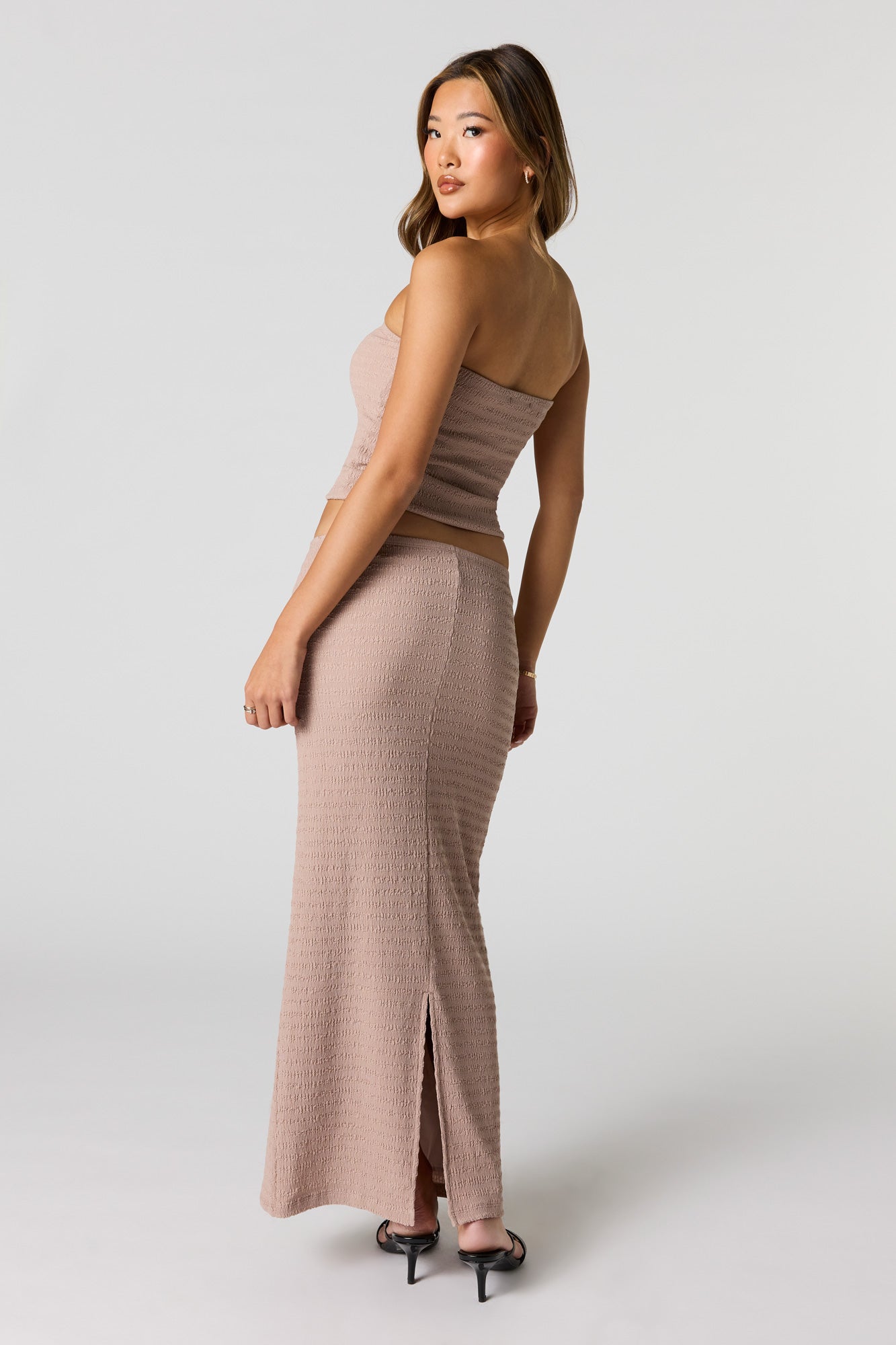 Textured Maxi Skirt