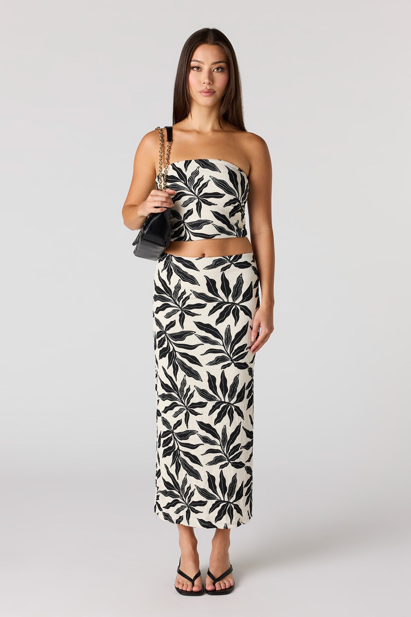 Textured Maxi Skirt