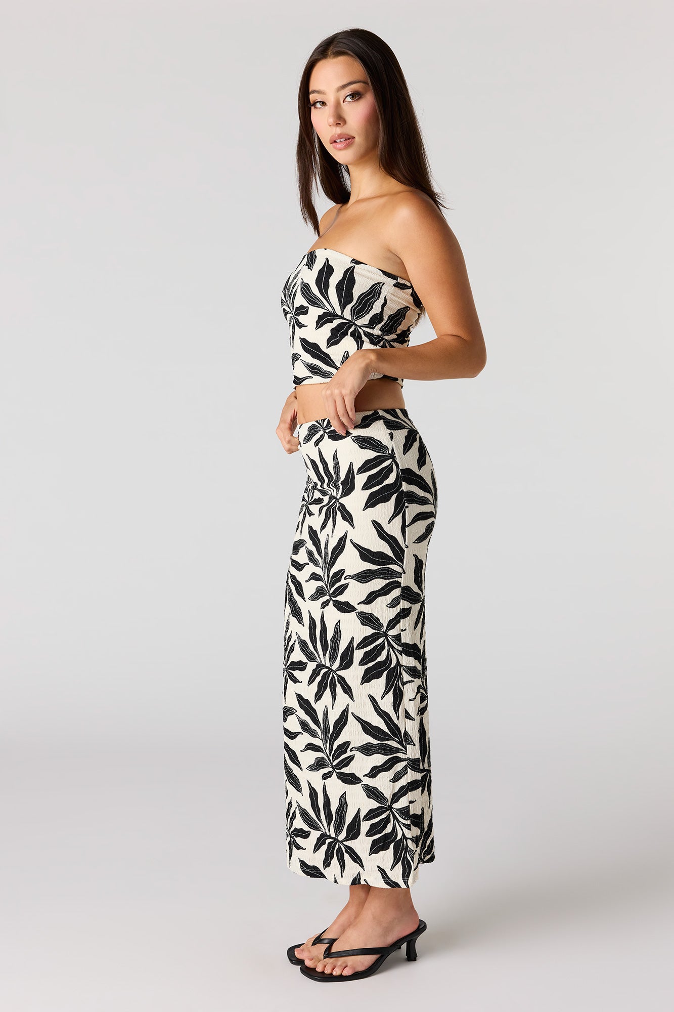 Textured Maxi Skirt