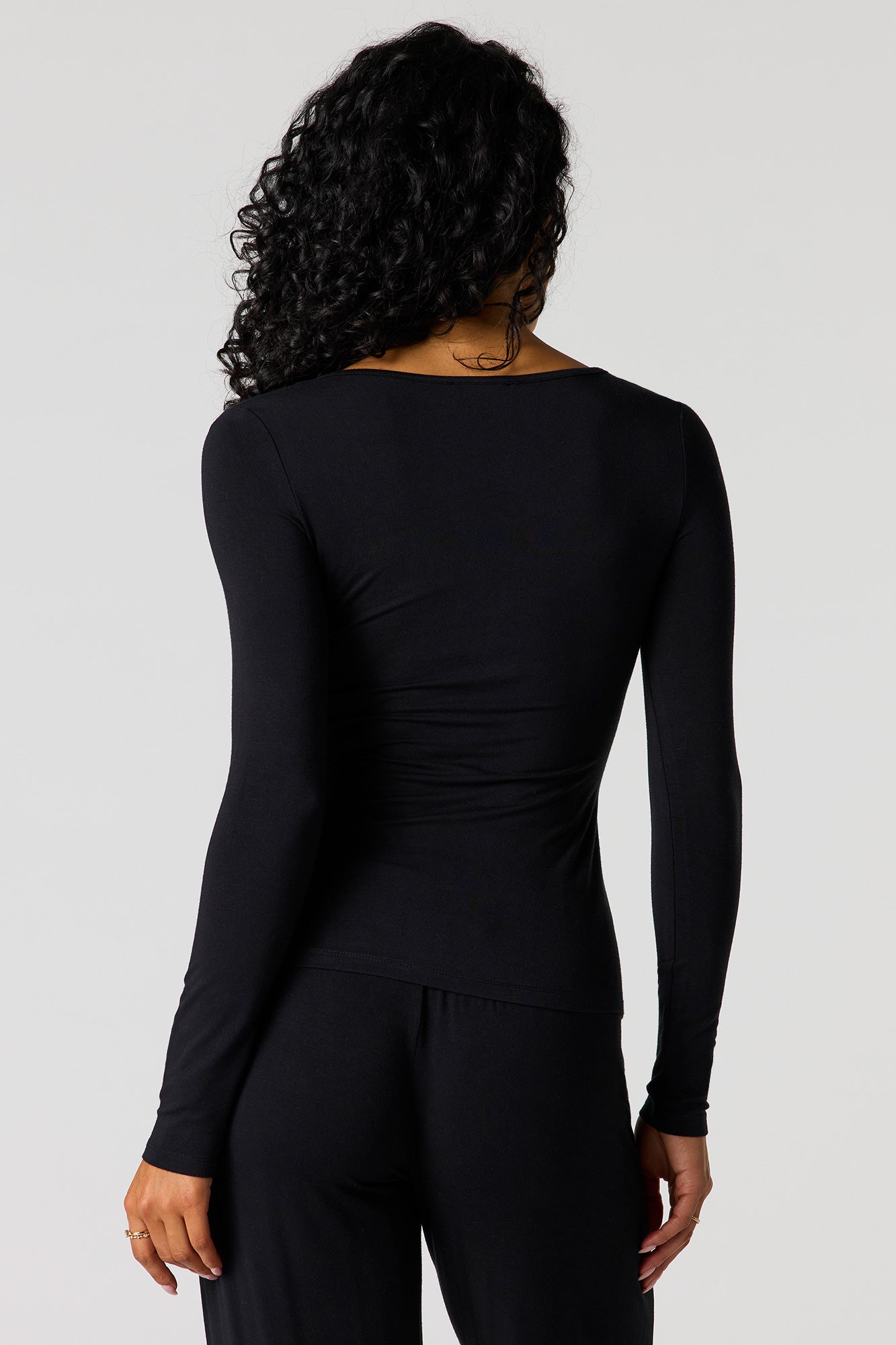 Metal Accent Cut-Out Flyaway Top