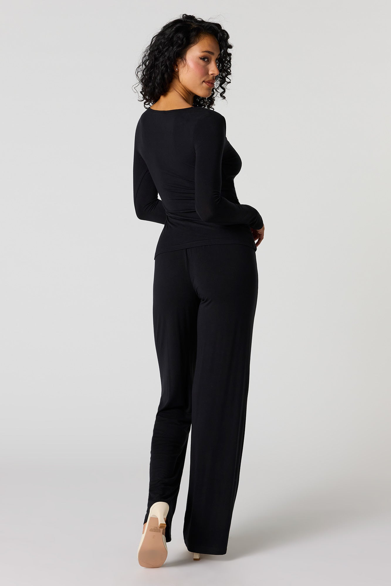 High Rise Wide Leg Pant