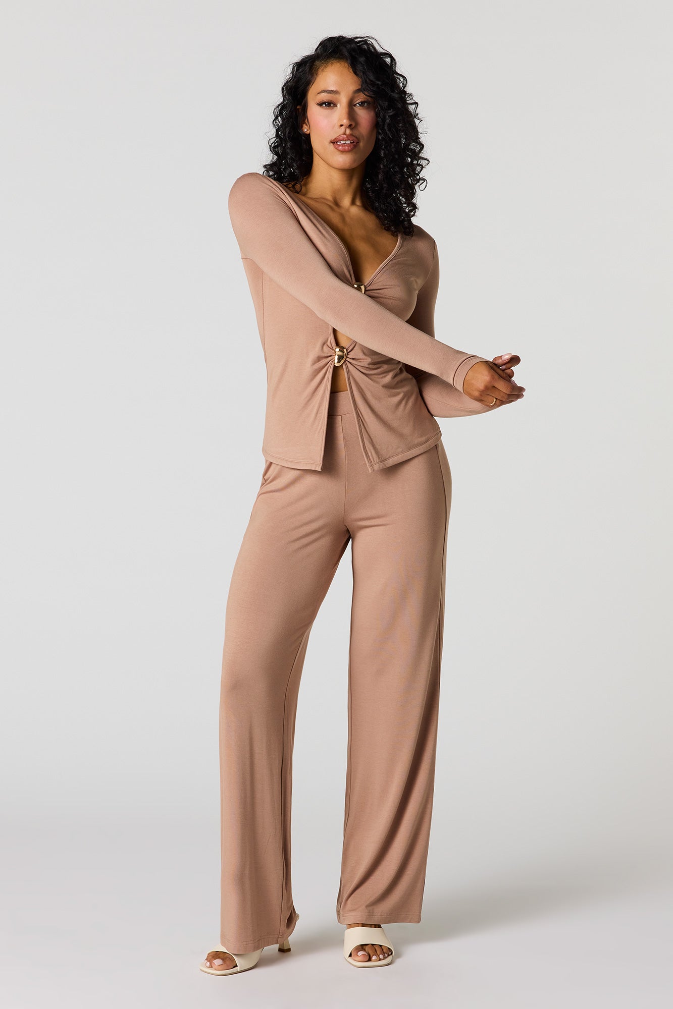 High Rise Wide Leg Pant