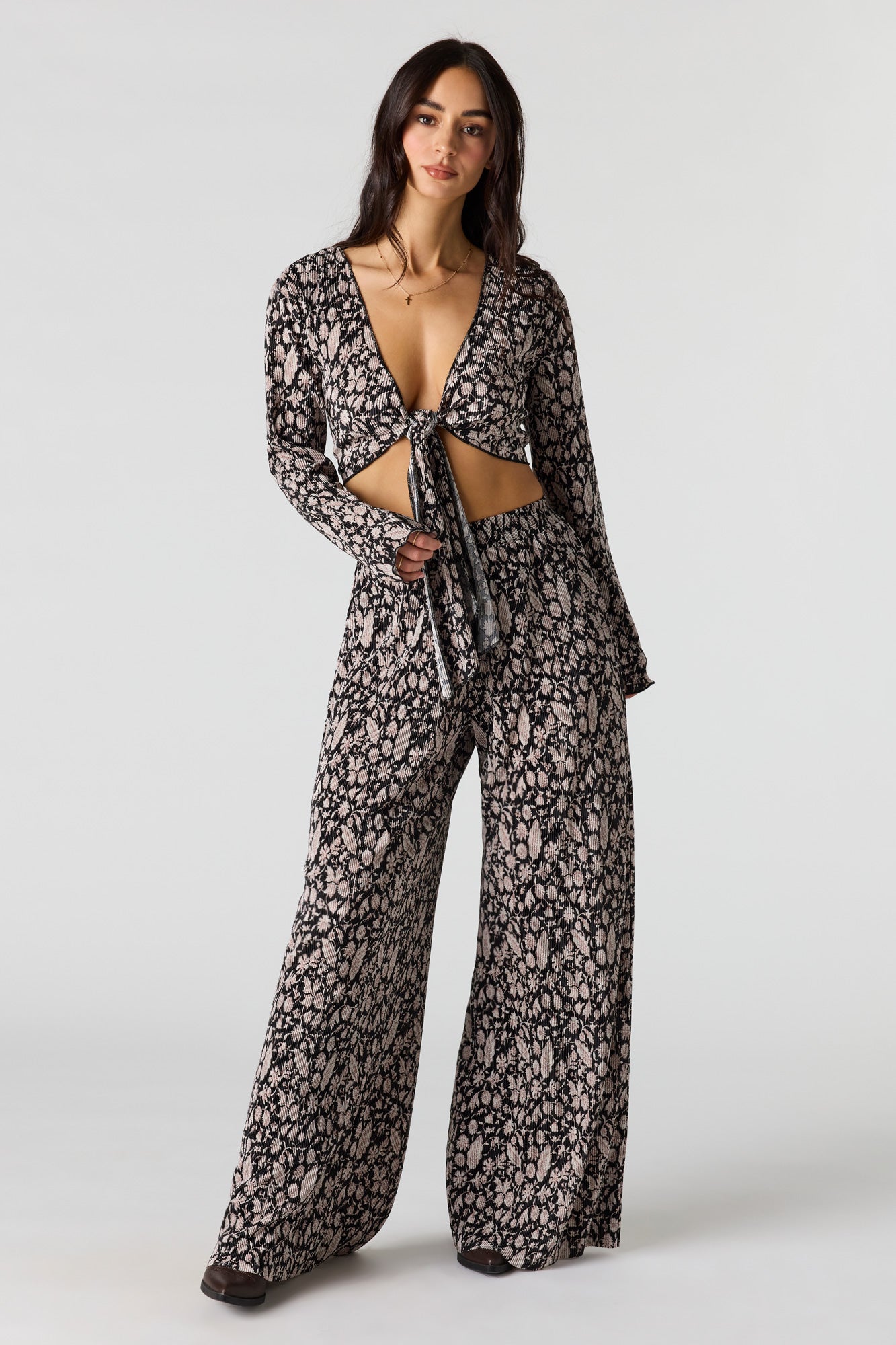 Ribbed Wide Leg Pant