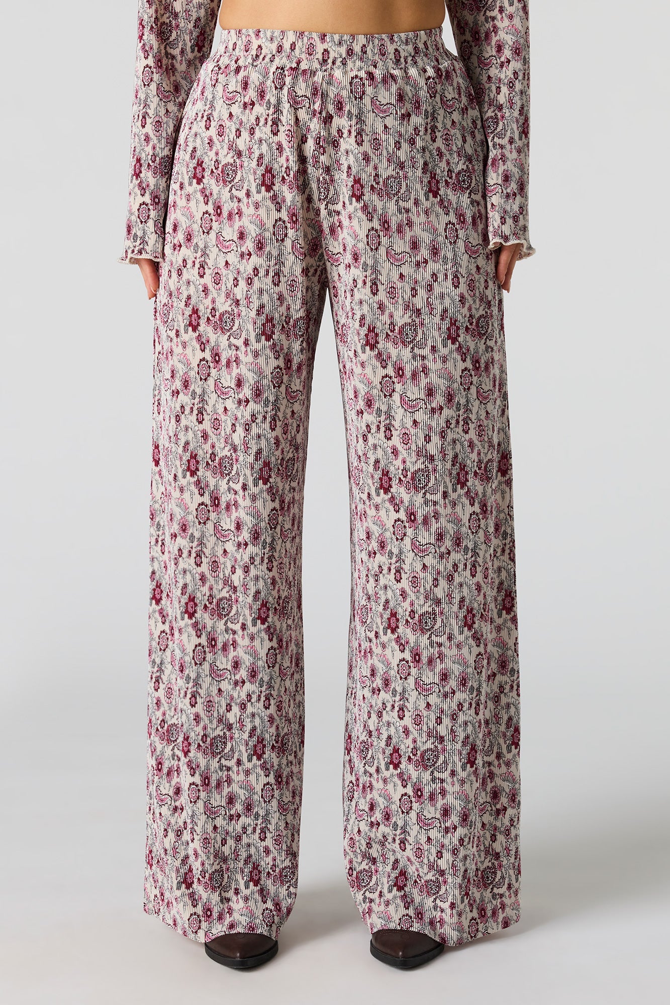 Ribbed Wide Leg Pant