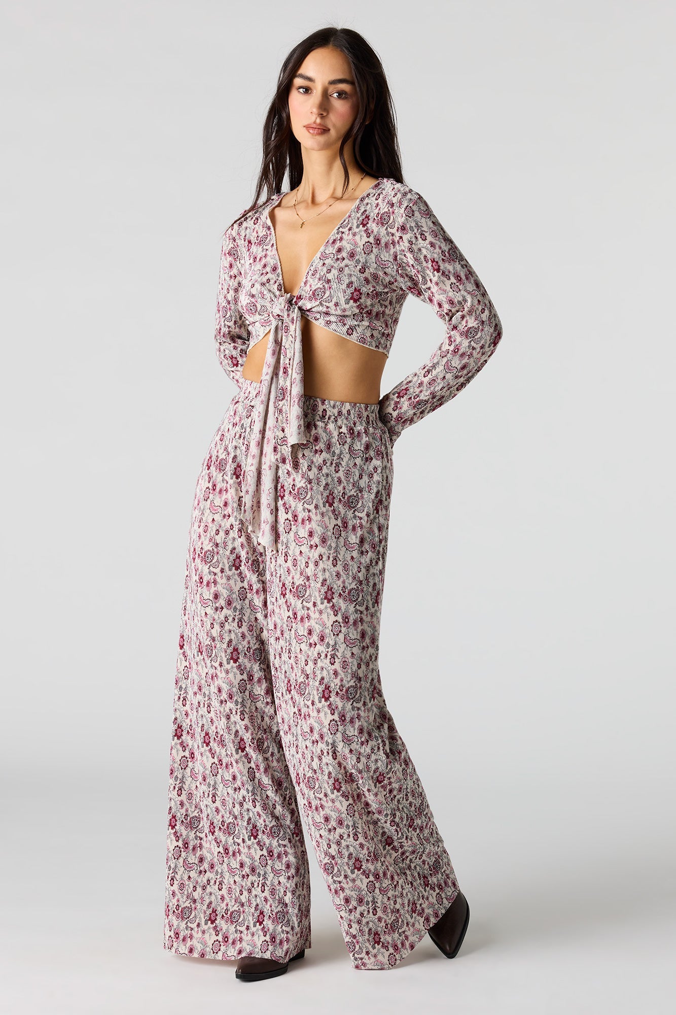 Ribbed Wide Leg Pant