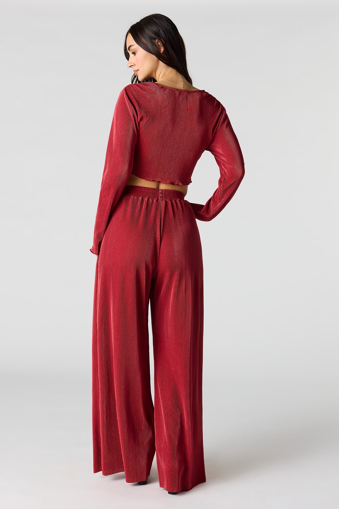 Ribbed Wide Leg Pant