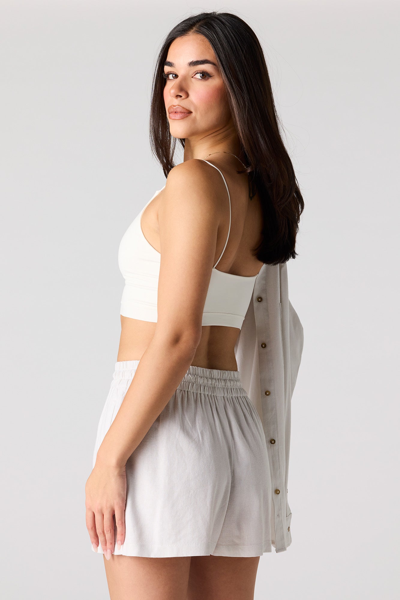 Linen-Blend Drawstring Short