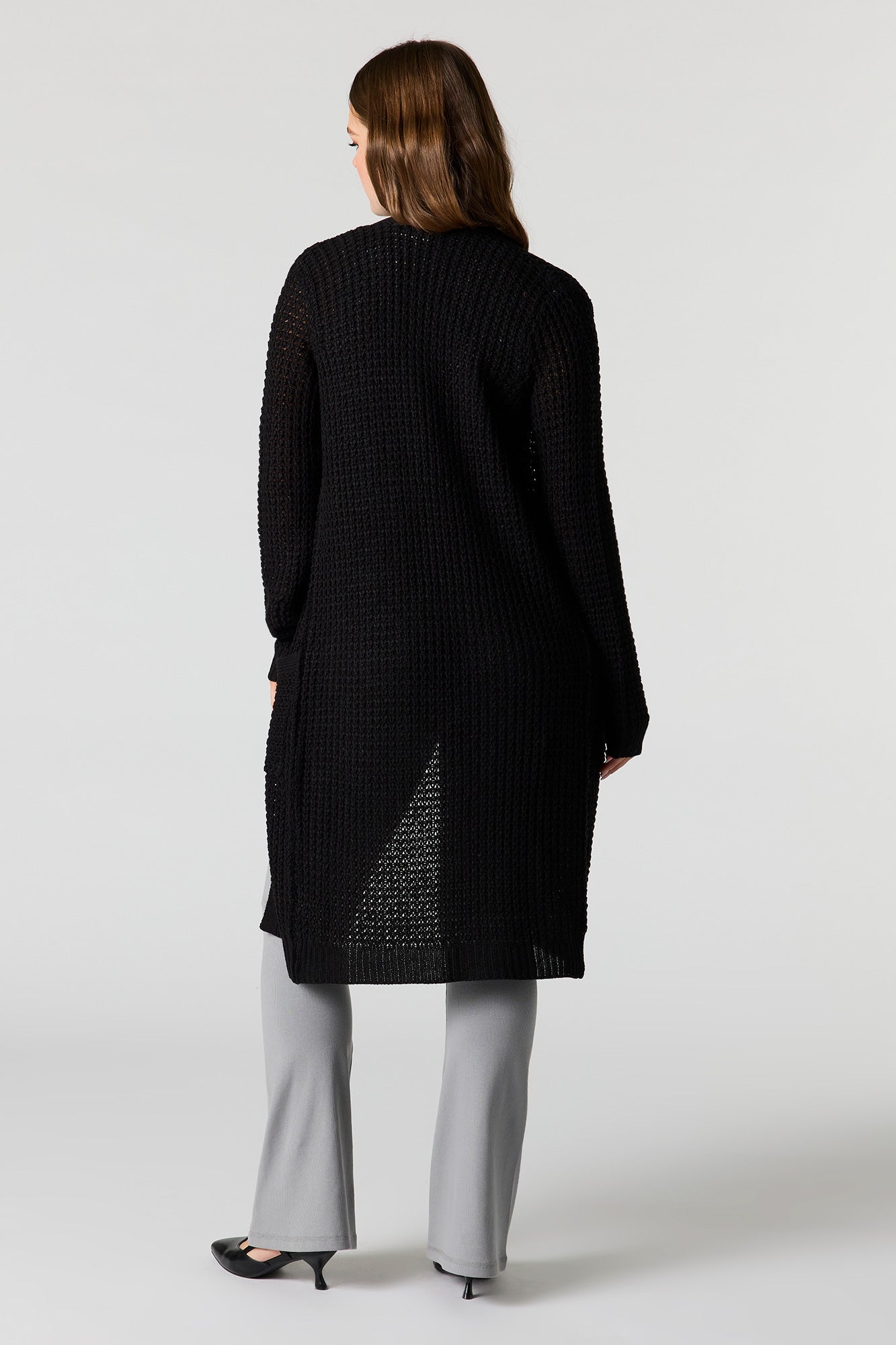 Open Knit Longline Cardigan