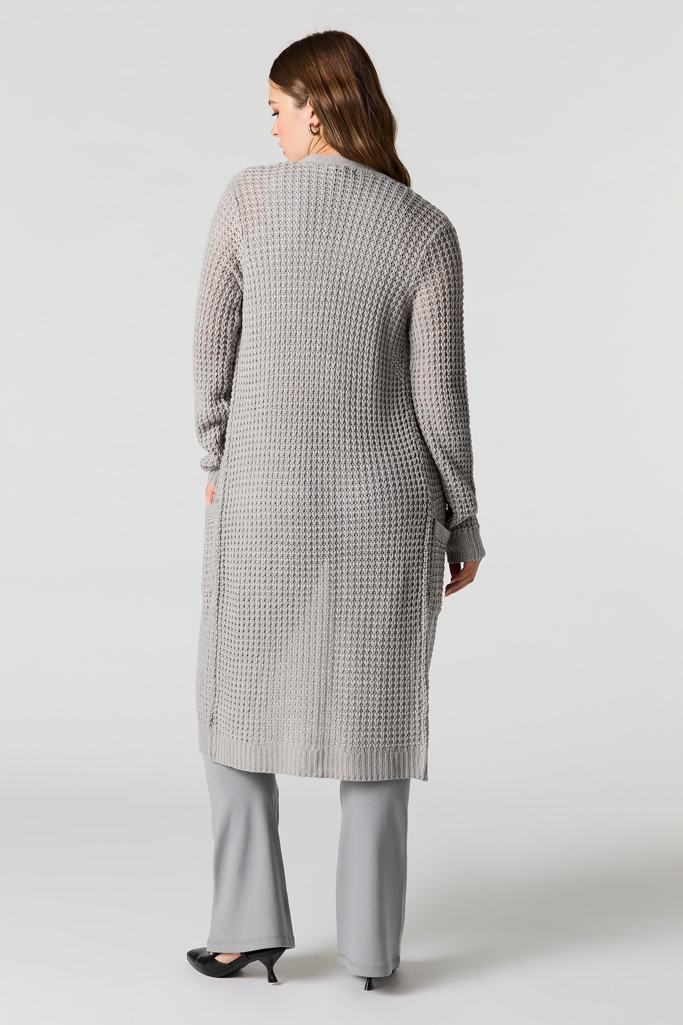 Open Knit Longline Cardigan
